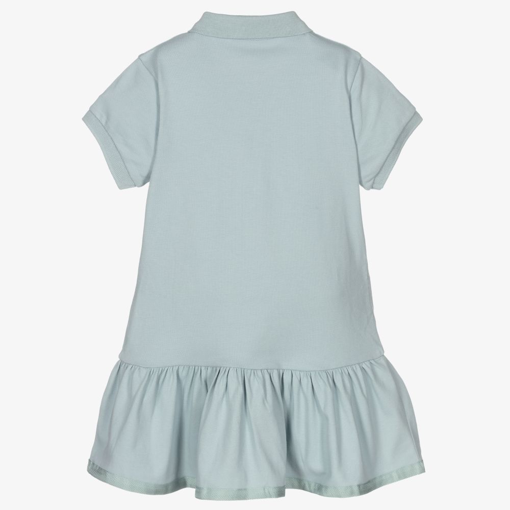 Girls Blue Logo Cotton Dress