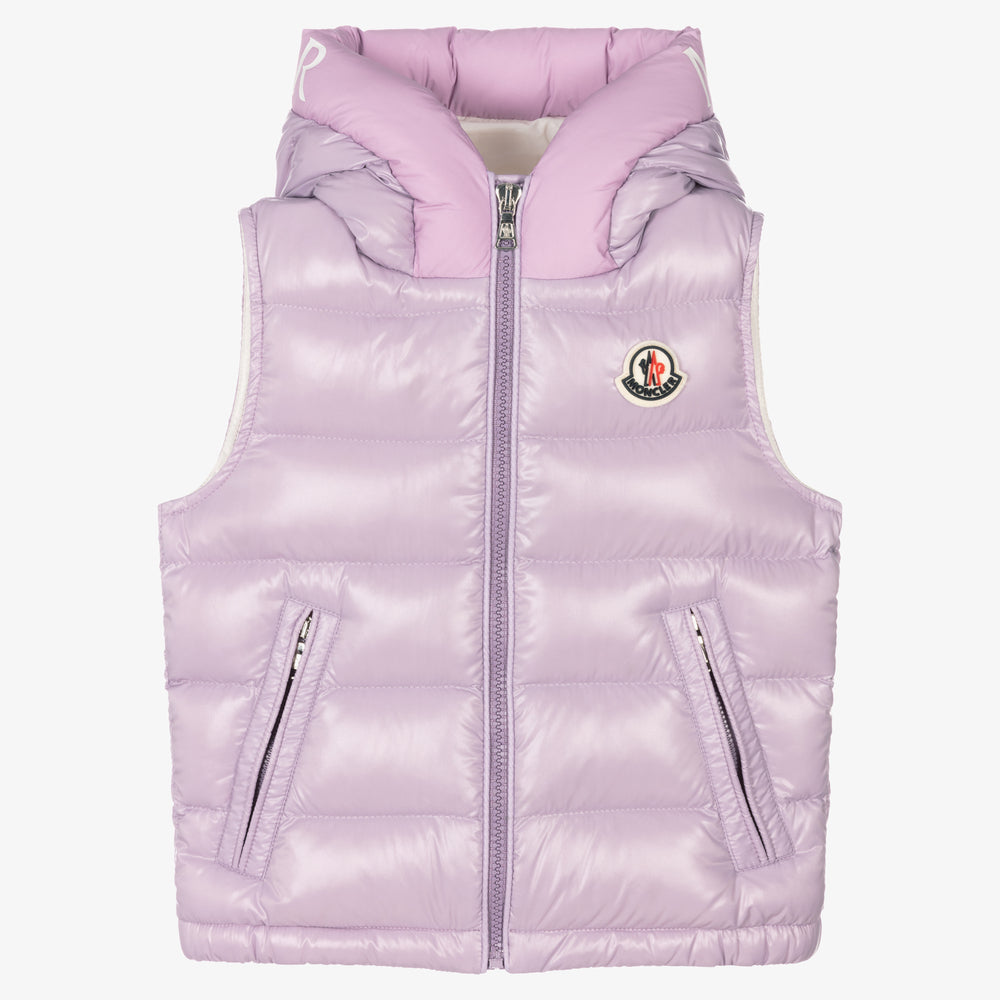 Girls Pale Purple "MONTREUIL" Padded Down Gilet
