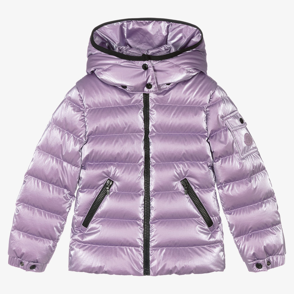 Girls Pale Purple "BADY" Padded Down Jacket