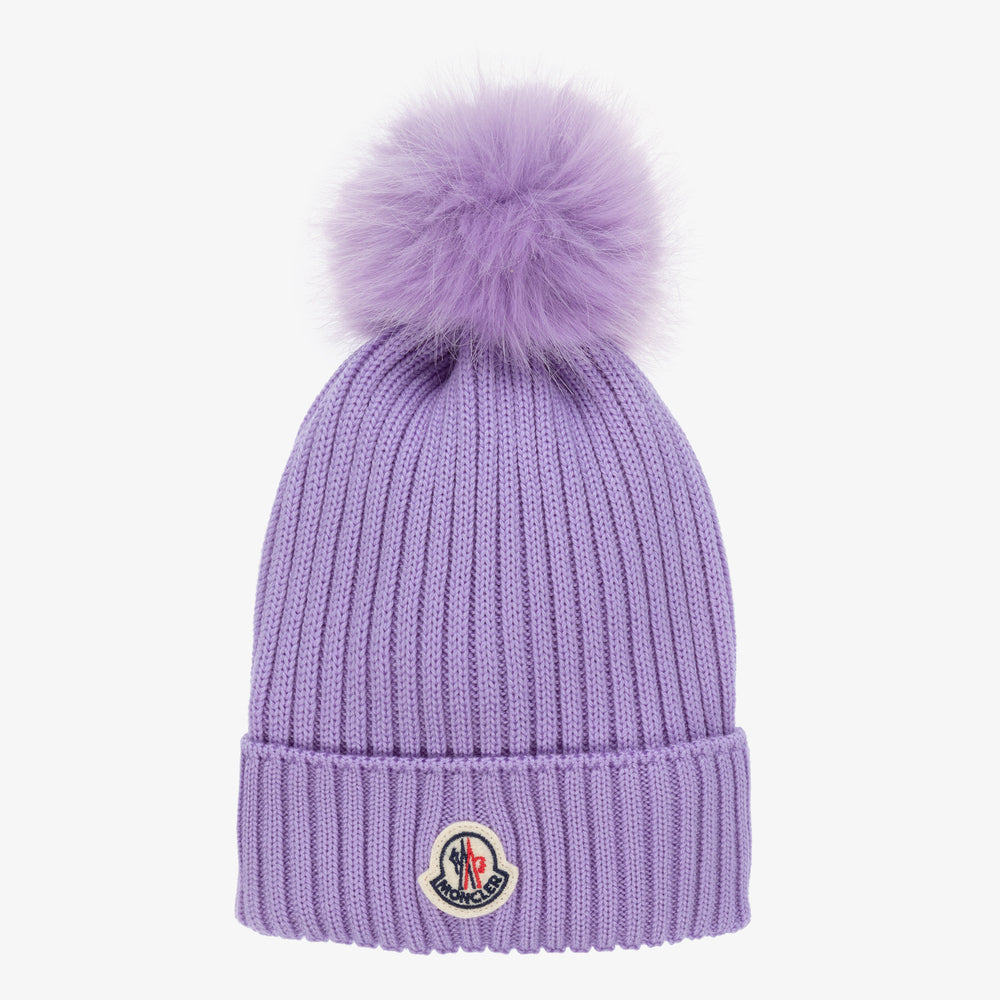 Boys & Girls Purple Wool Knit Hat