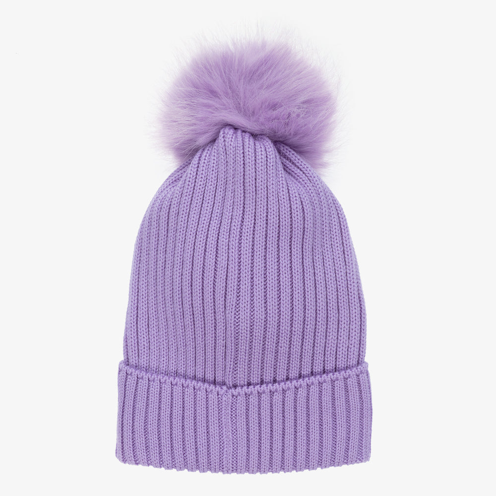 Boys & Girls Purple Wool Knit Hat