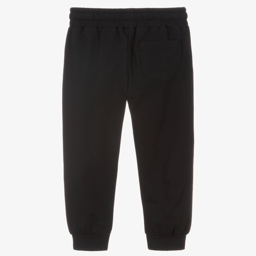 Boys & Girls Black Cotton Trousers