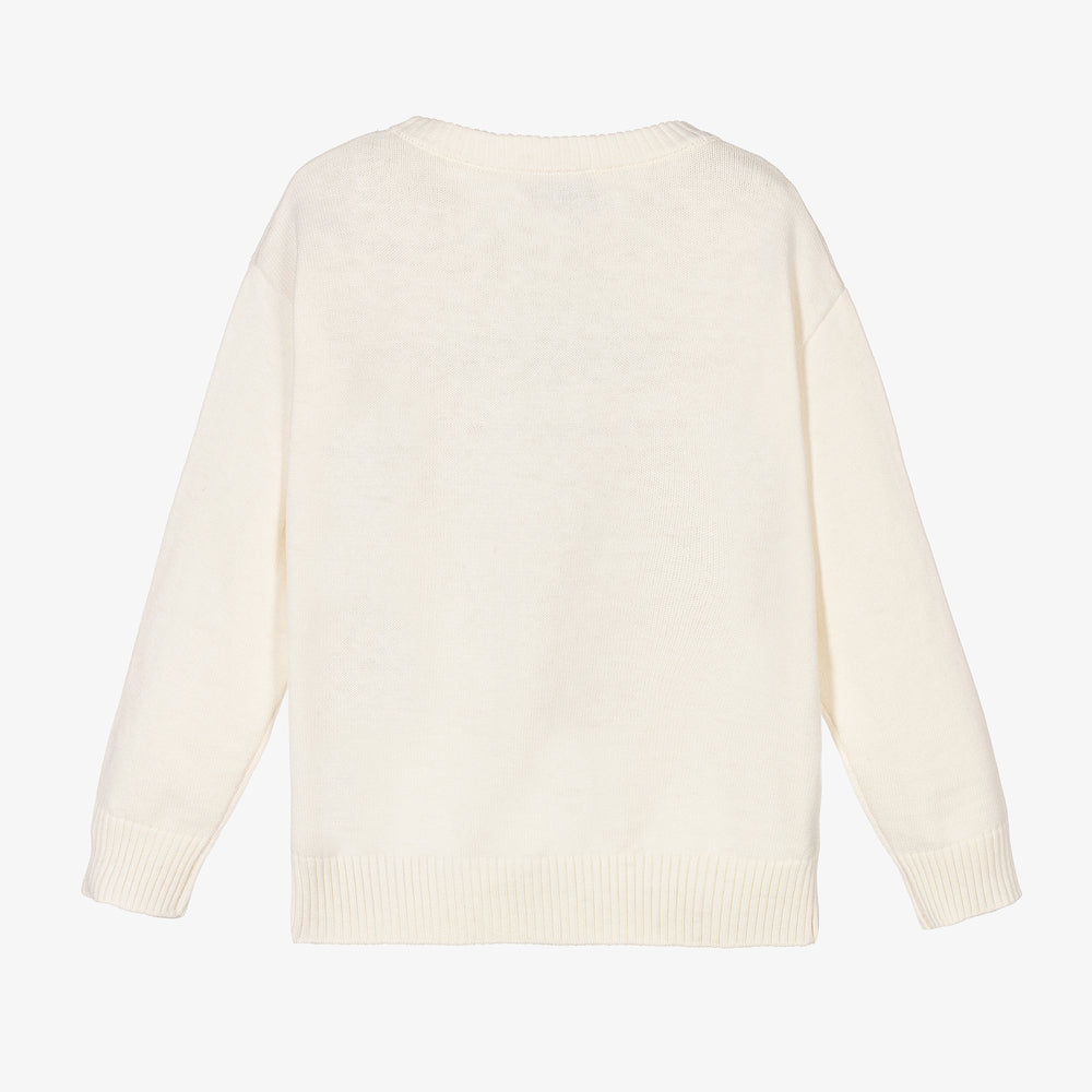 Boys & Girls White Bear Sweater