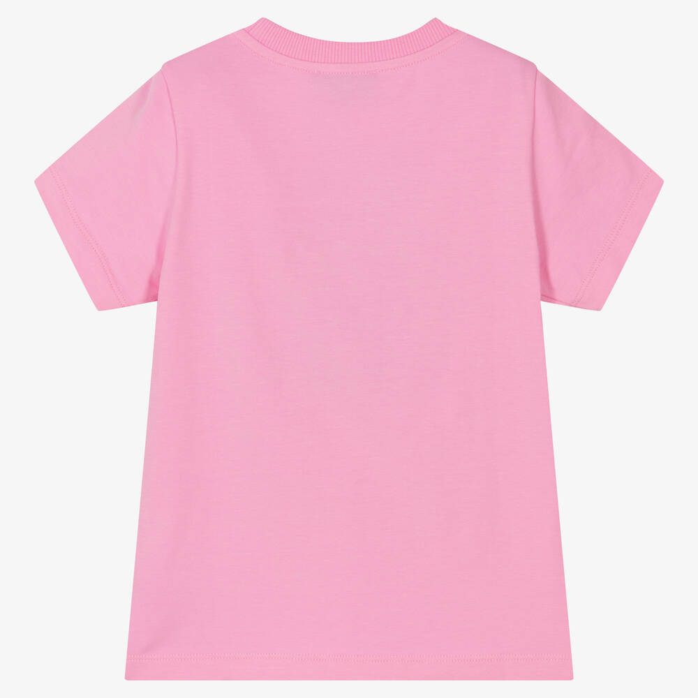 Boys & Girls Pink Logo Cotton T-Shirt