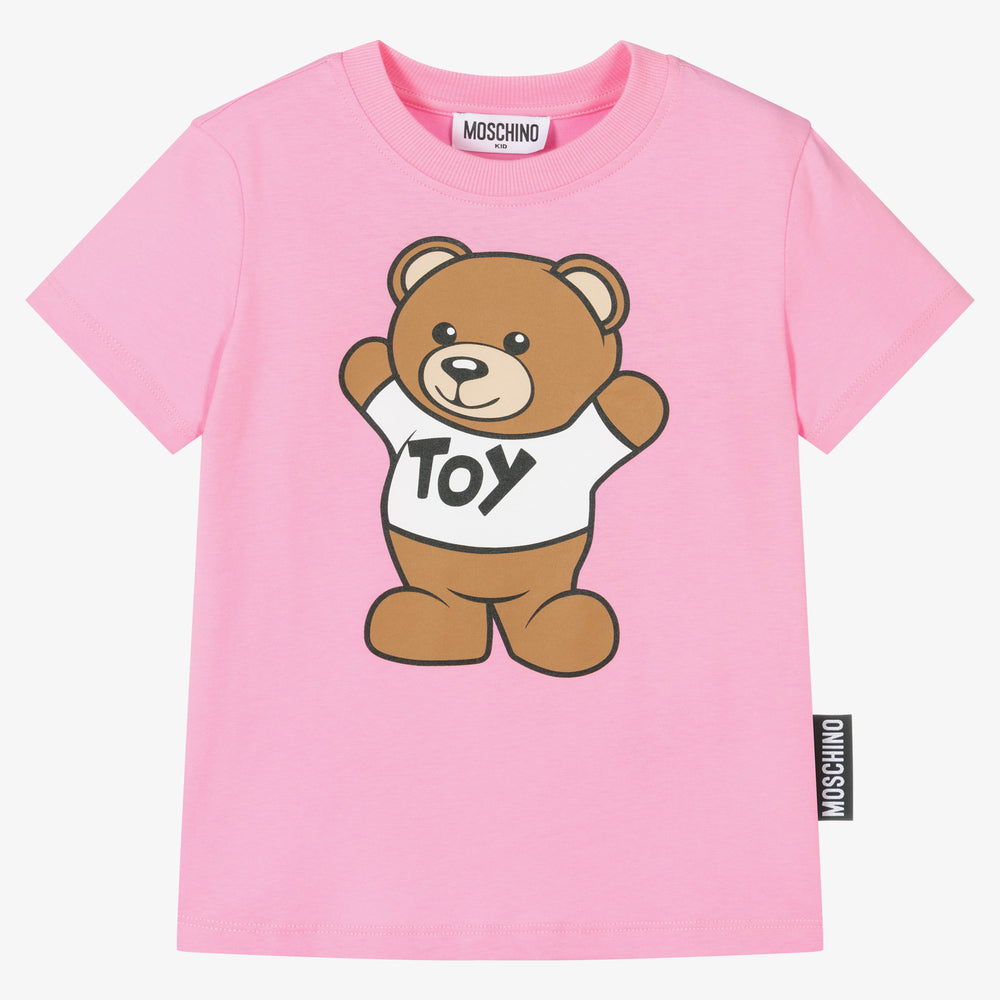 Boys & Girls Pink Cotton T-Shirt