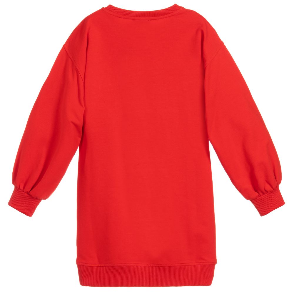 Girls Red Teddy Bear Dress