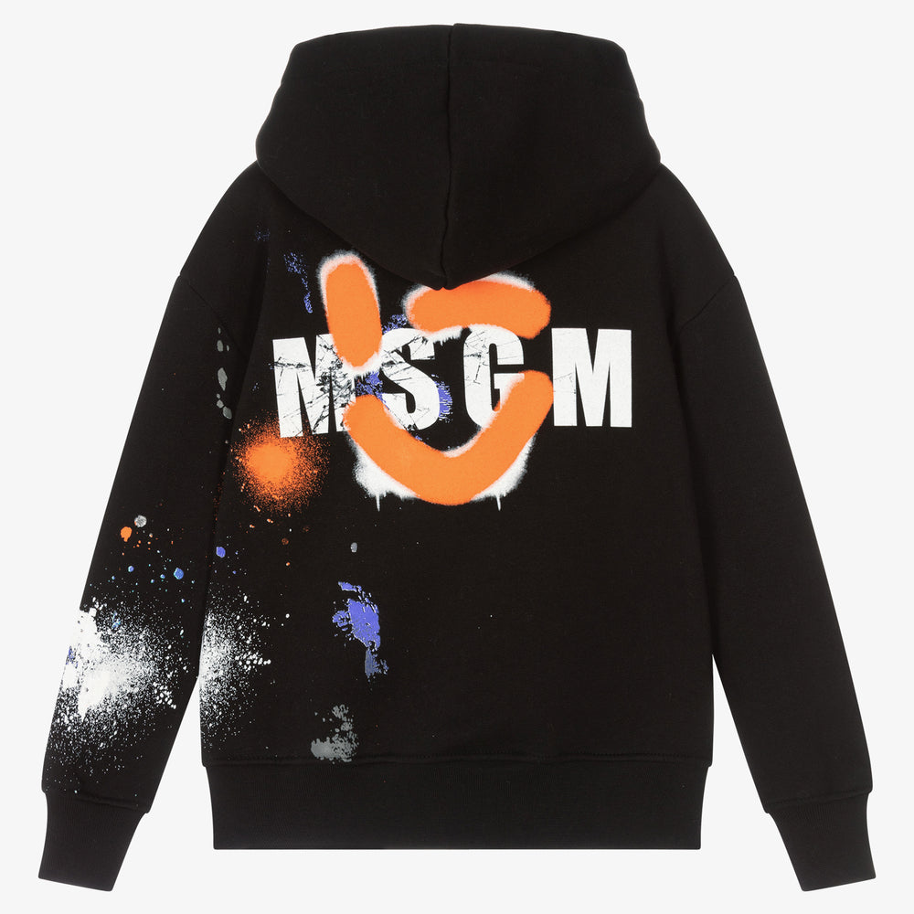 Boys & Girls Black Hooded Sweatshirt