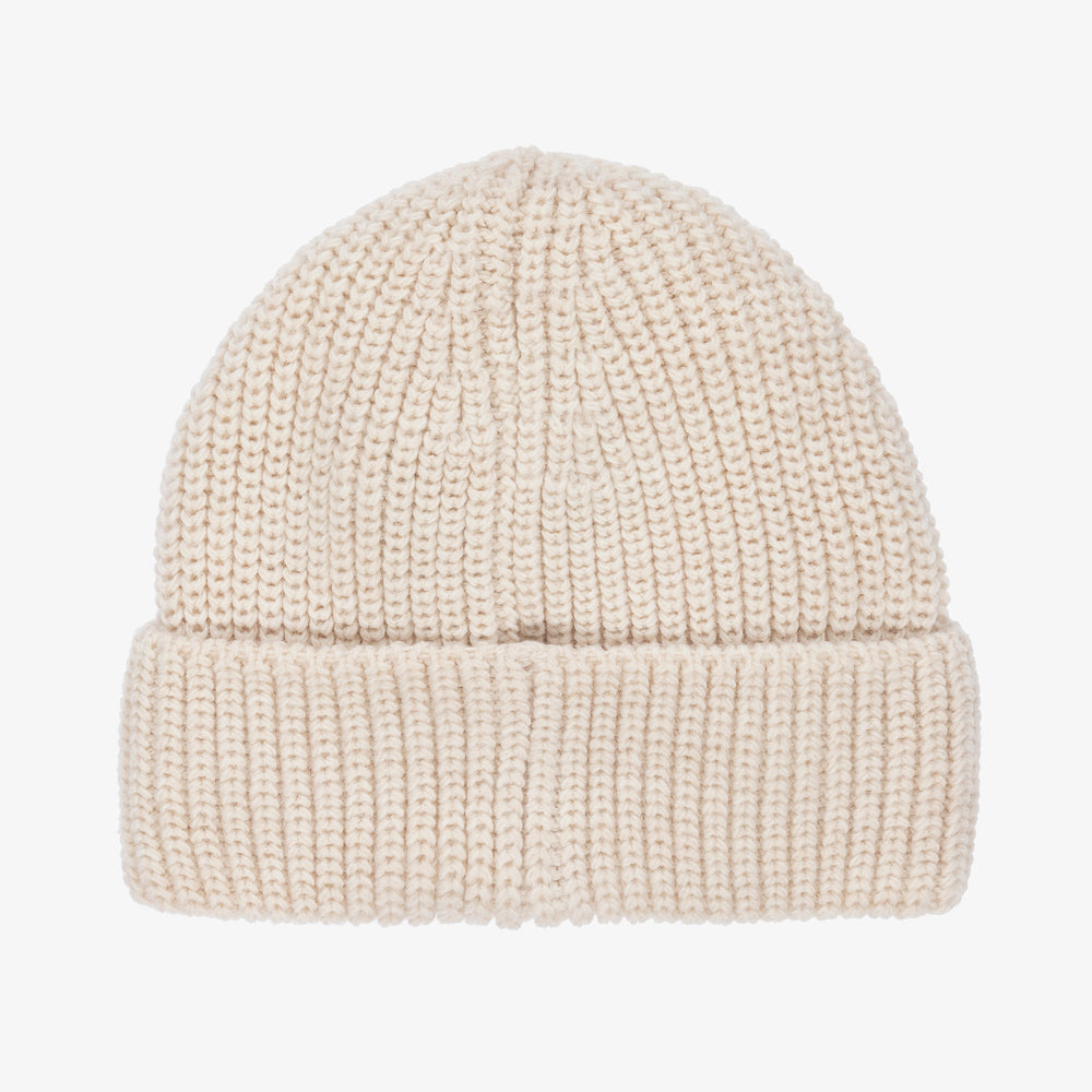Boys & Girls White Wool Knit Hat