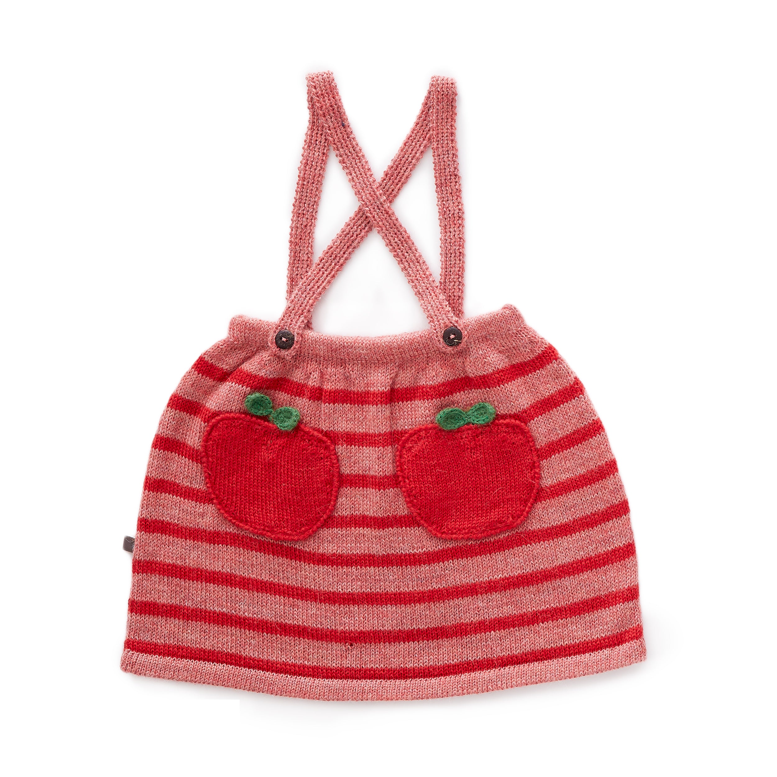 Baby Girls Rose & Red Baby Alpaca Skirt