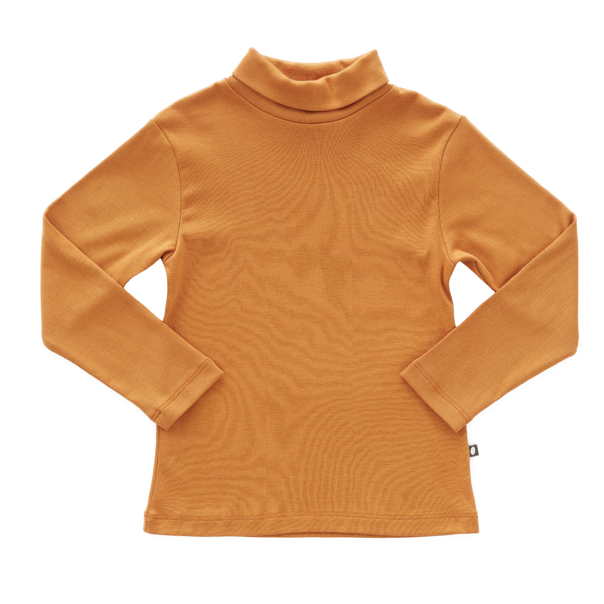 Girls Ochre Turtleneck Cotton Top