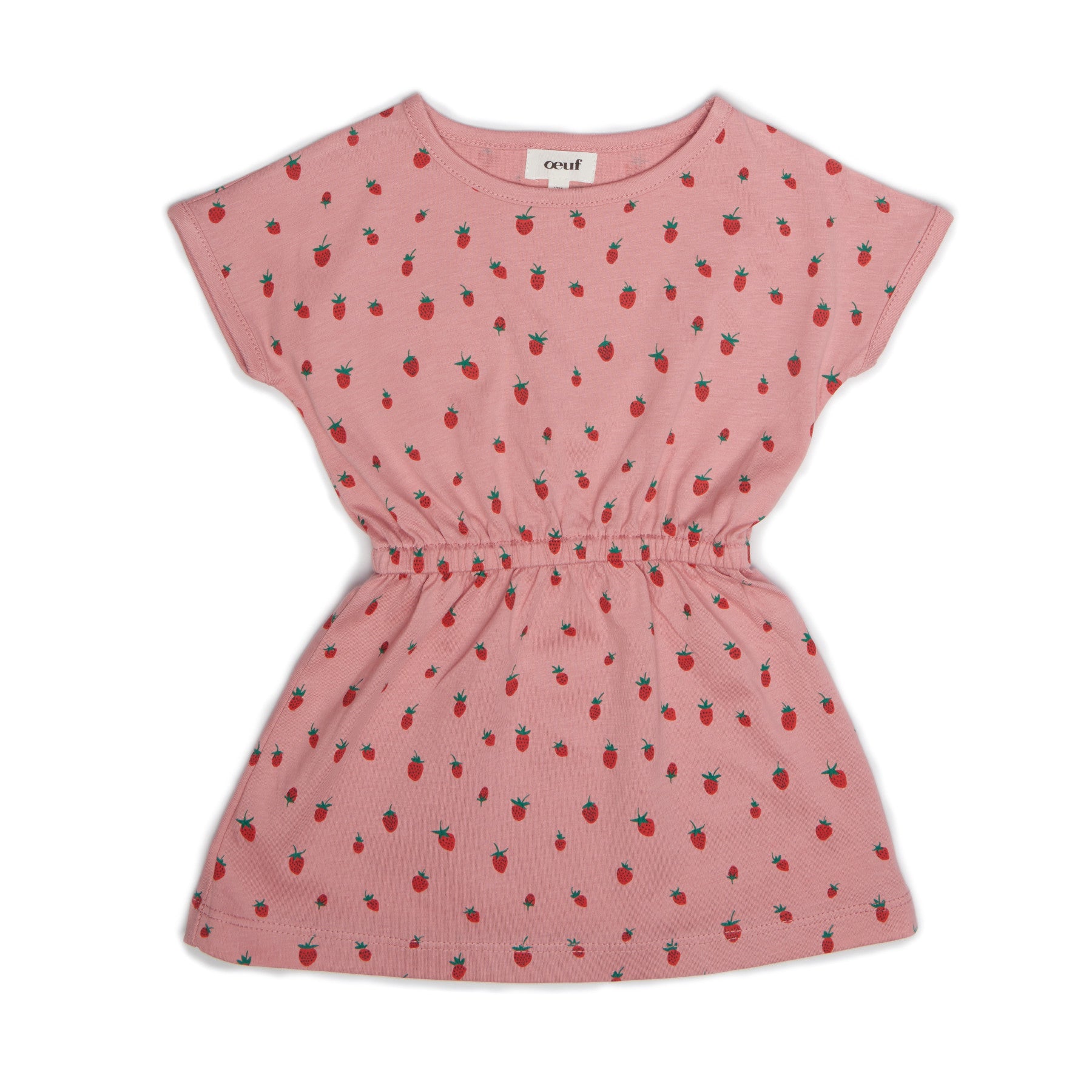 Girls Rose Strawberries Printed Jersey Dress