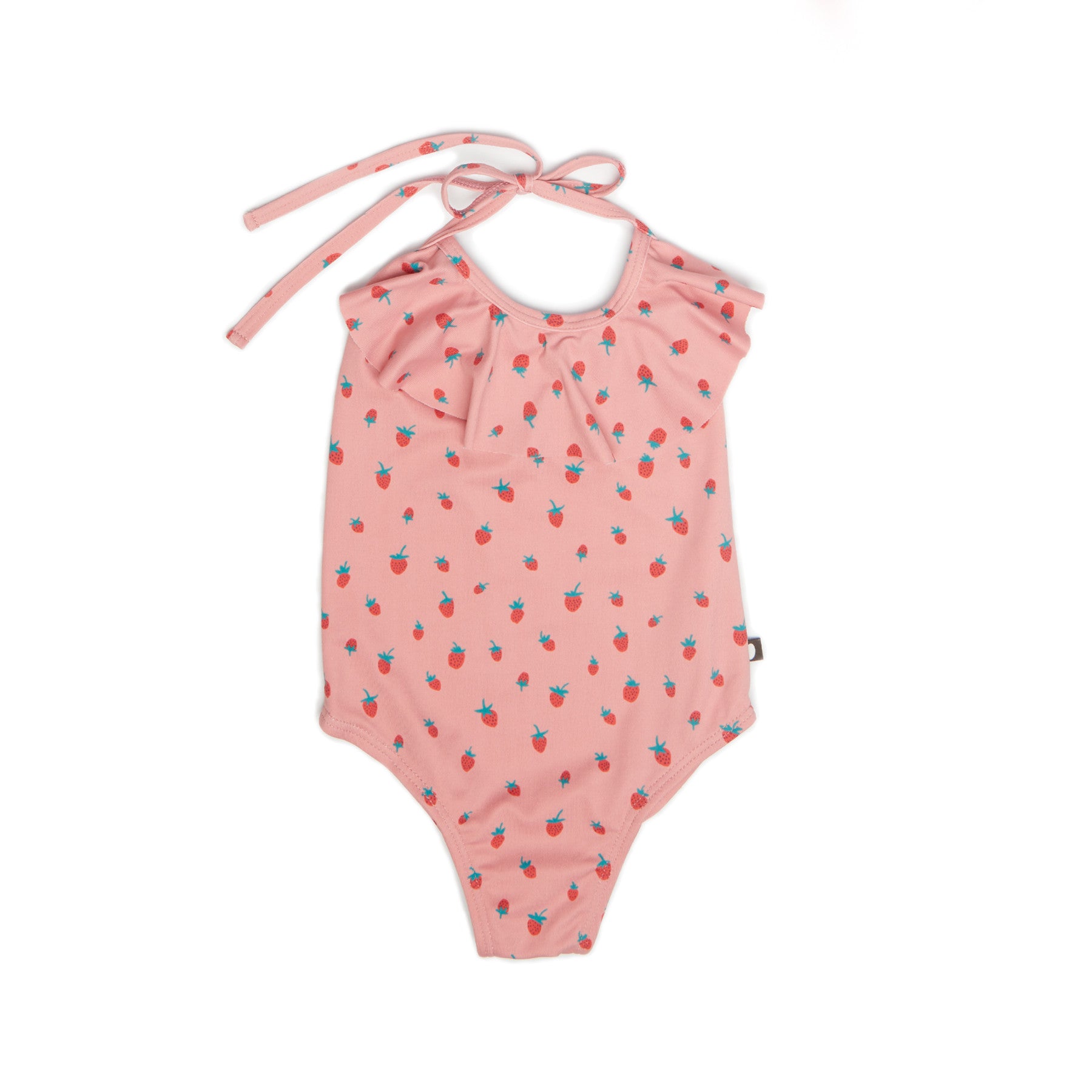 Girls Rose Strawberries Printed Swimsuit