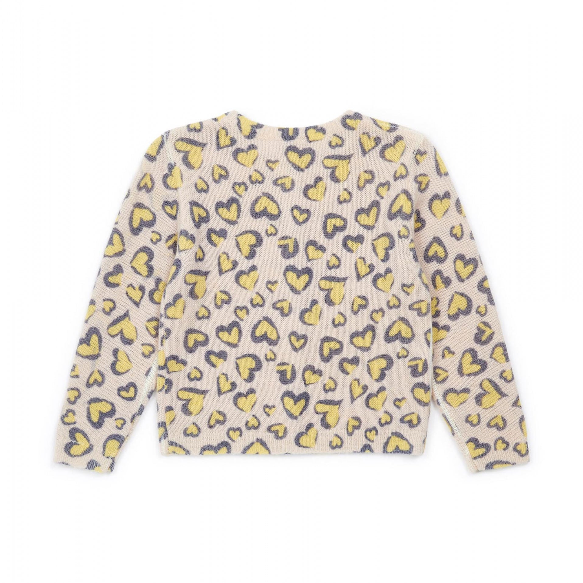 Girls Light Pink Heart Cardigan