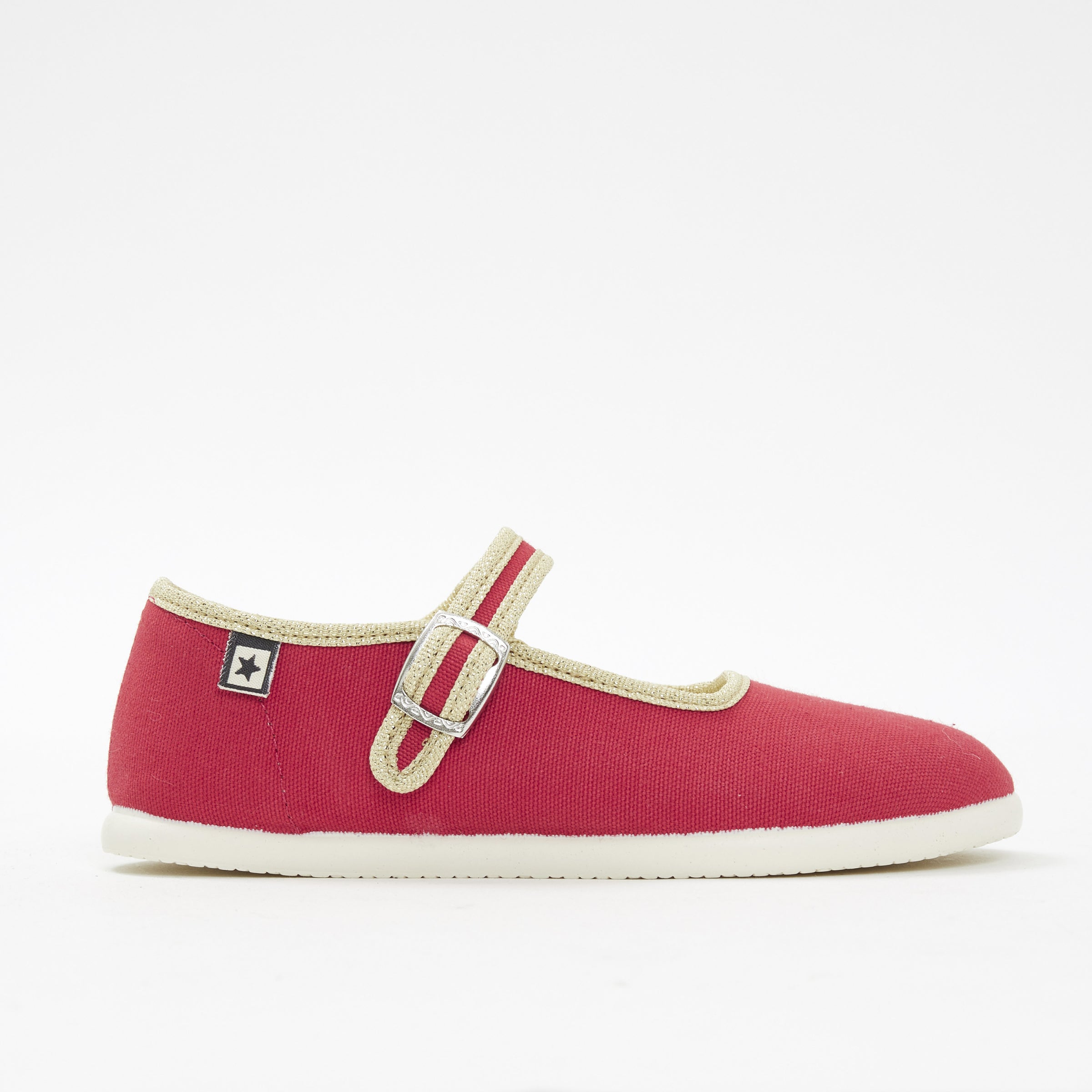 Girls Light Red Flat Shoes