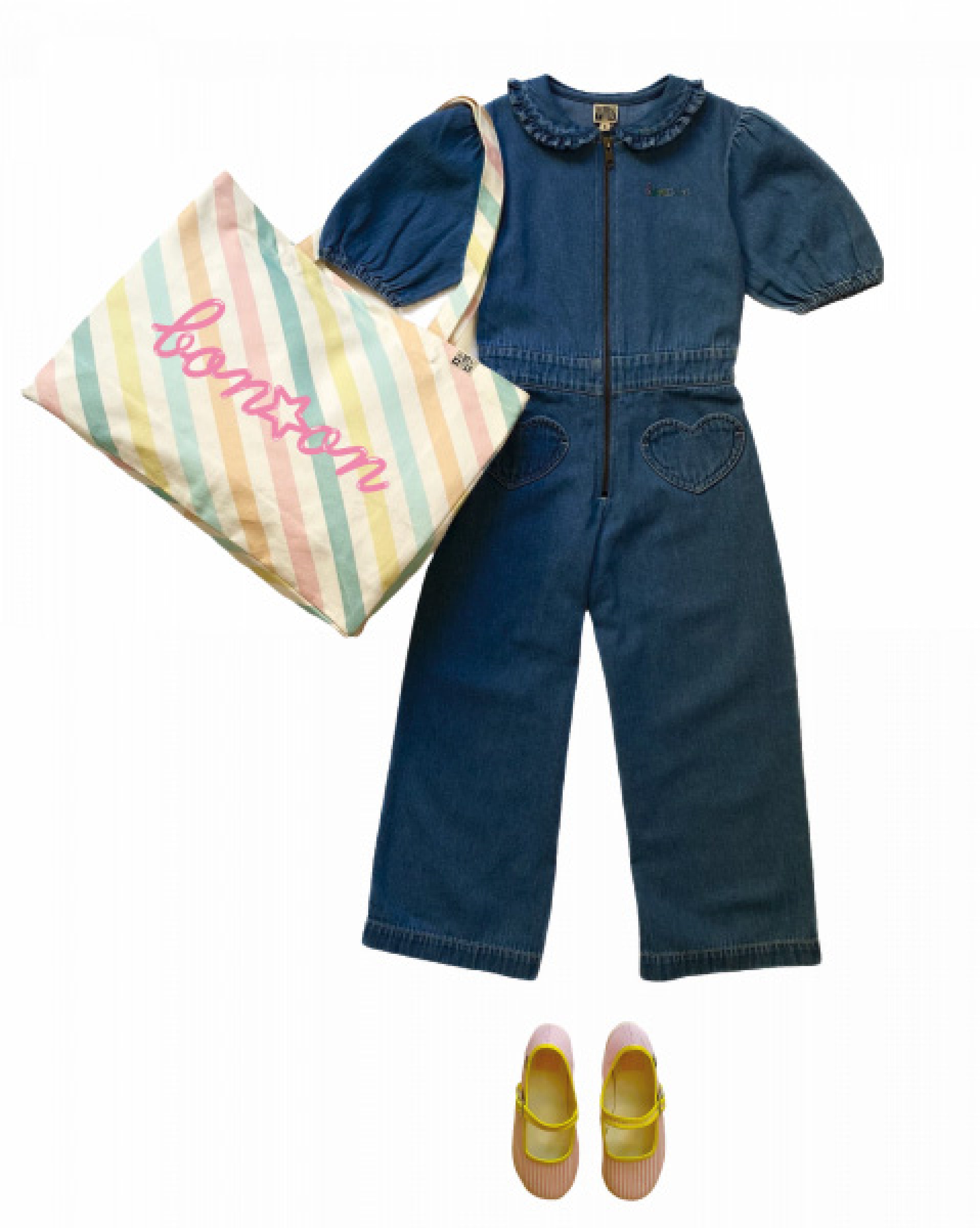 Girls Blue Denim Jumpsuit