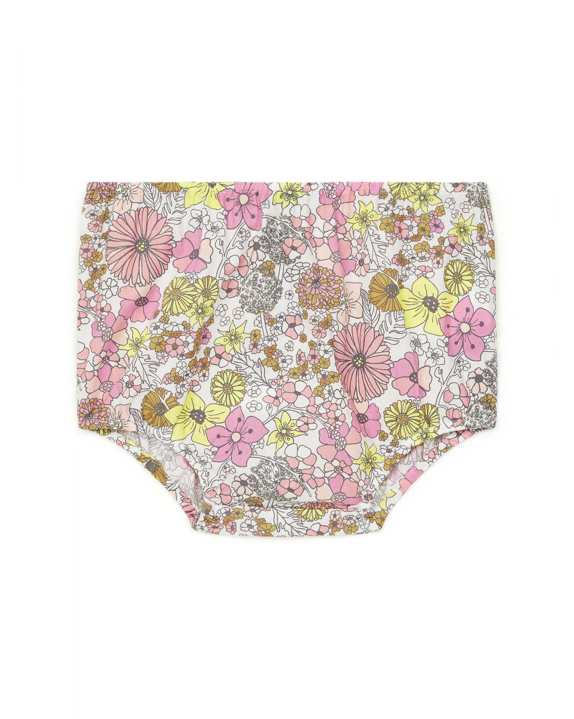 Baby Girls Pink Flower Bloomers