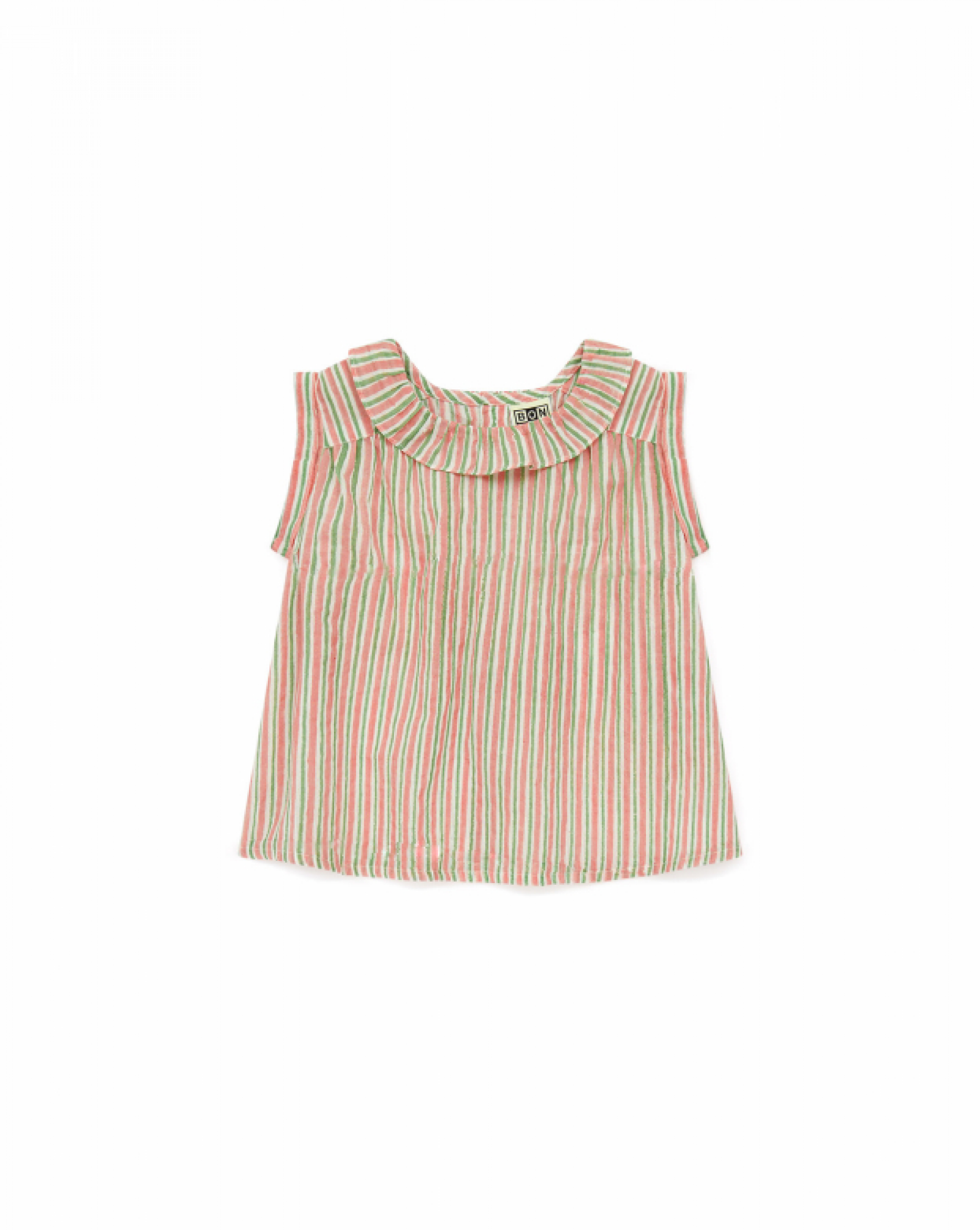 Baby Girls Multicolor Stripes Cotton Top