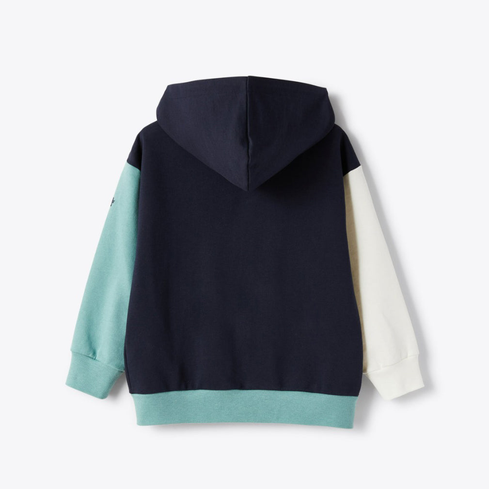 Boys Blue Hooded Zip-Up Jacket