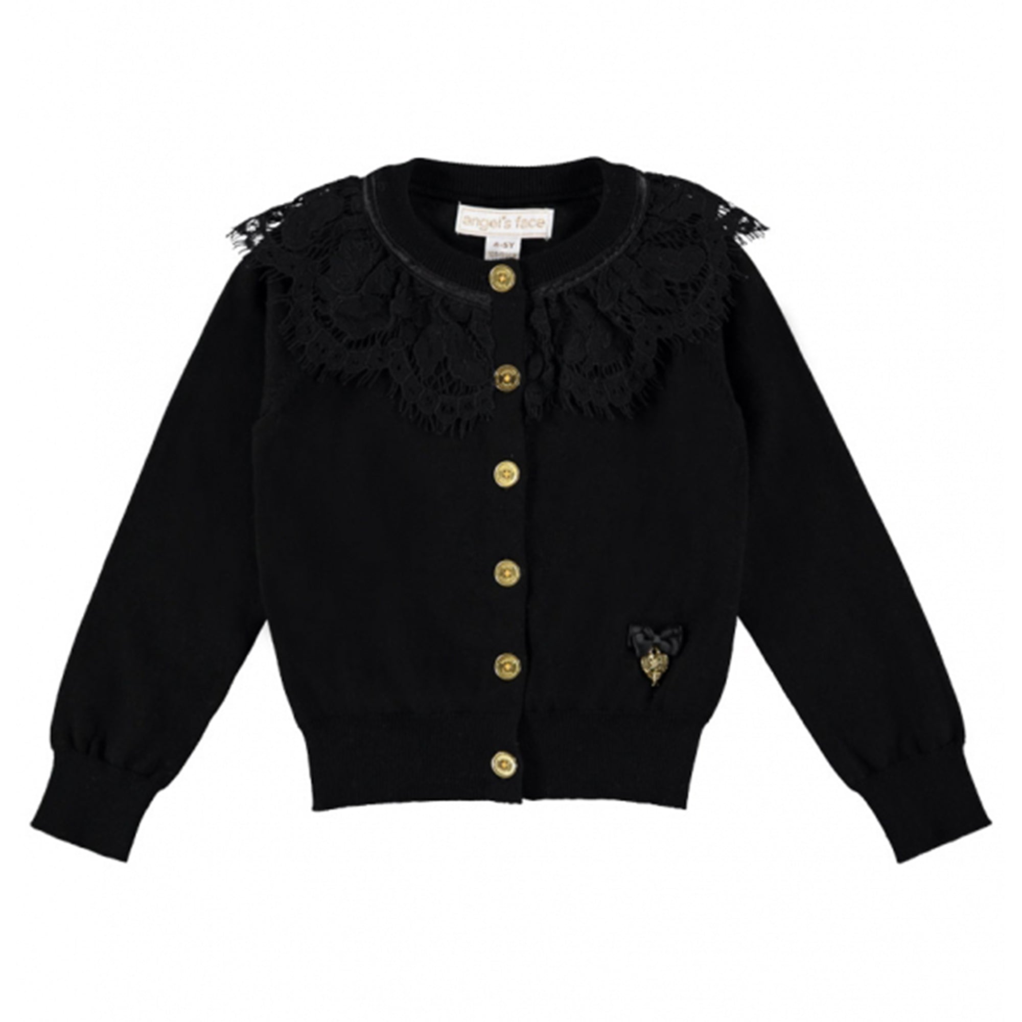 Girls Black Pierrot Cardigan