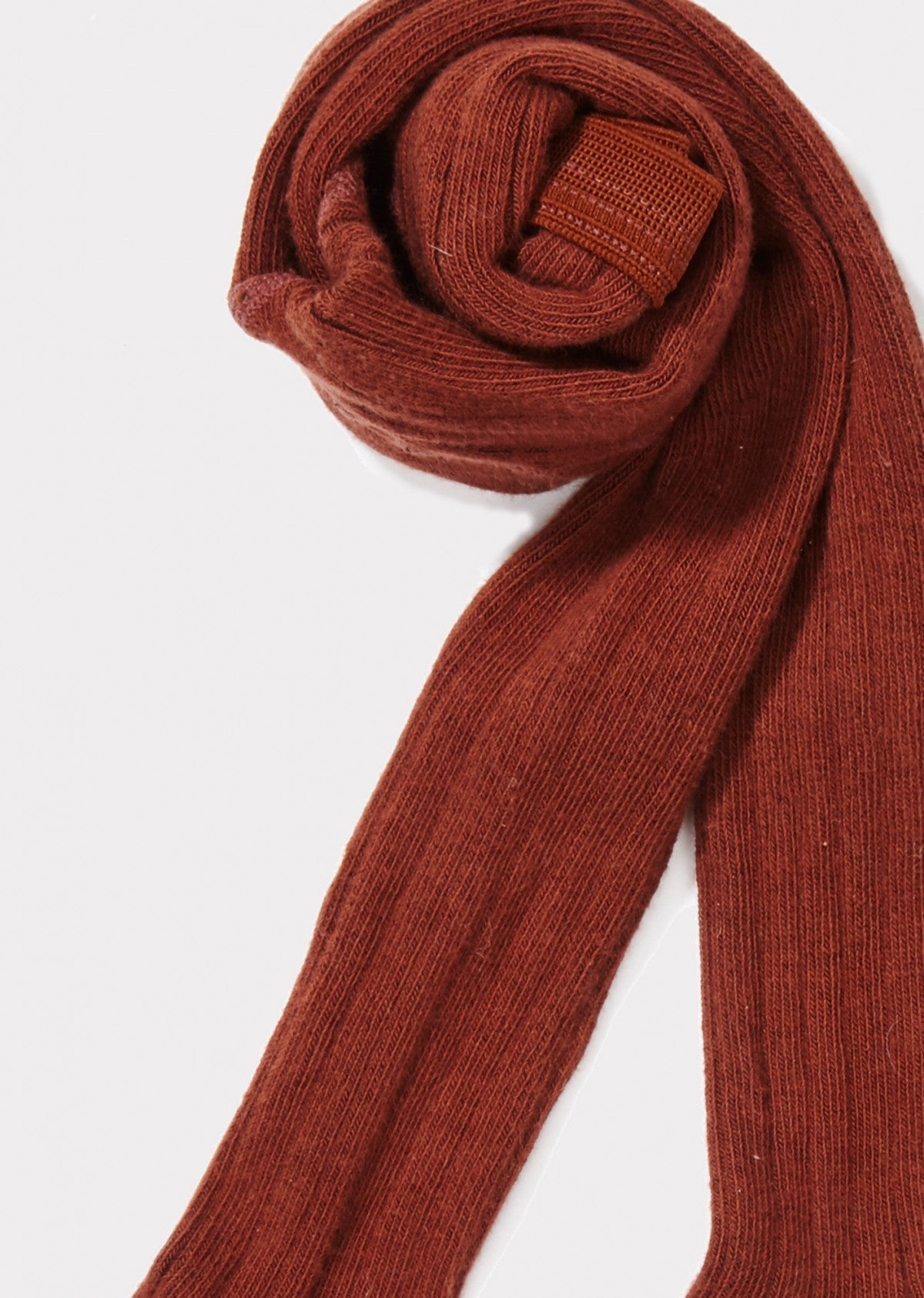 Girls Wine Red Cotton Knitted Tights