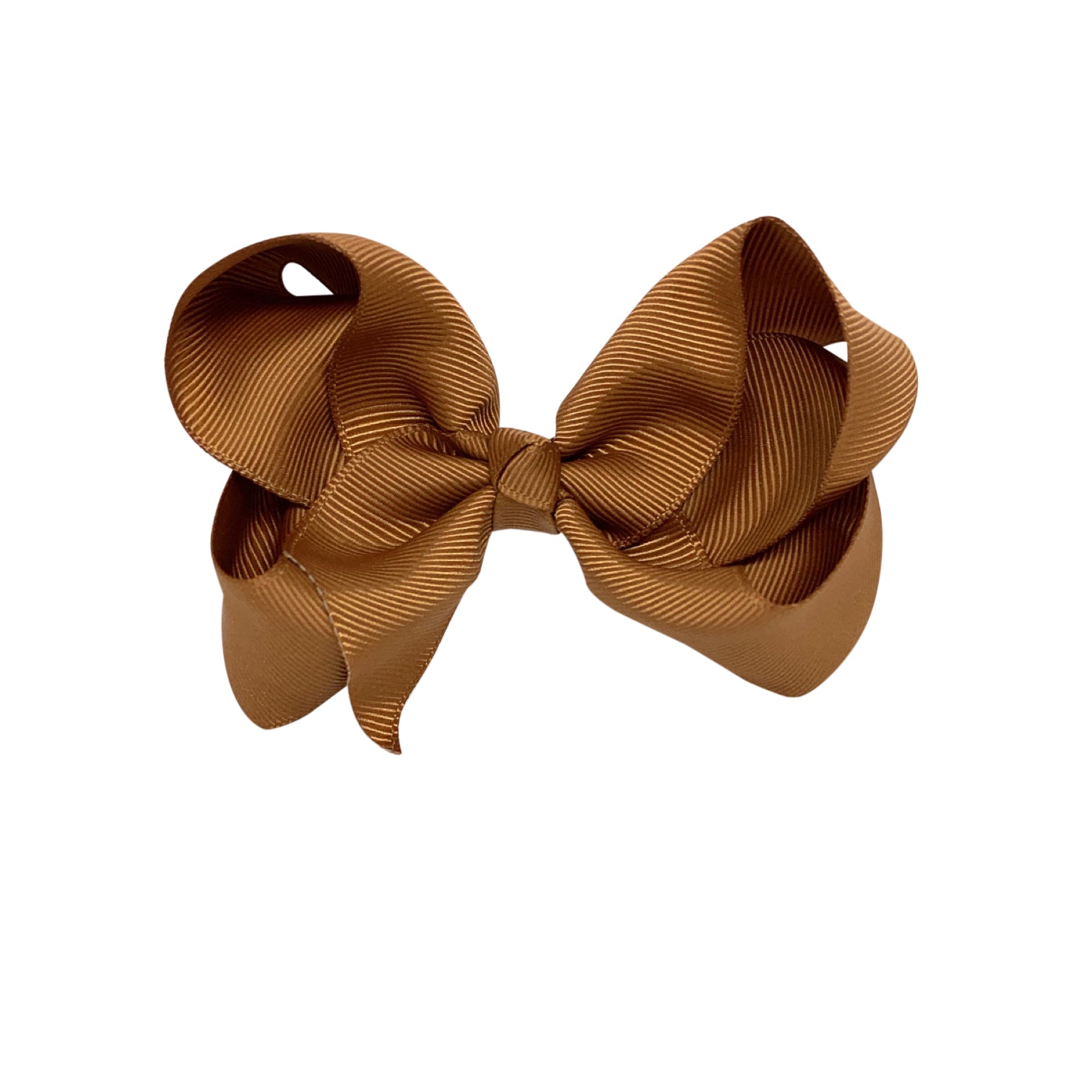 Girls Brown Bow Hair Clip - 10cm