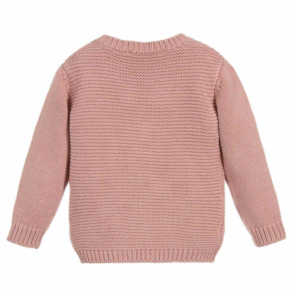 Baby Girls Dusky Rose Cotton Jumper