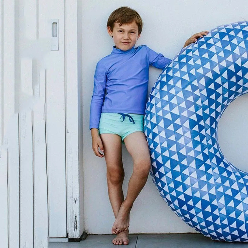 Boys & Girls Blue UV Protective Swim T-Shirt(UPF50+)