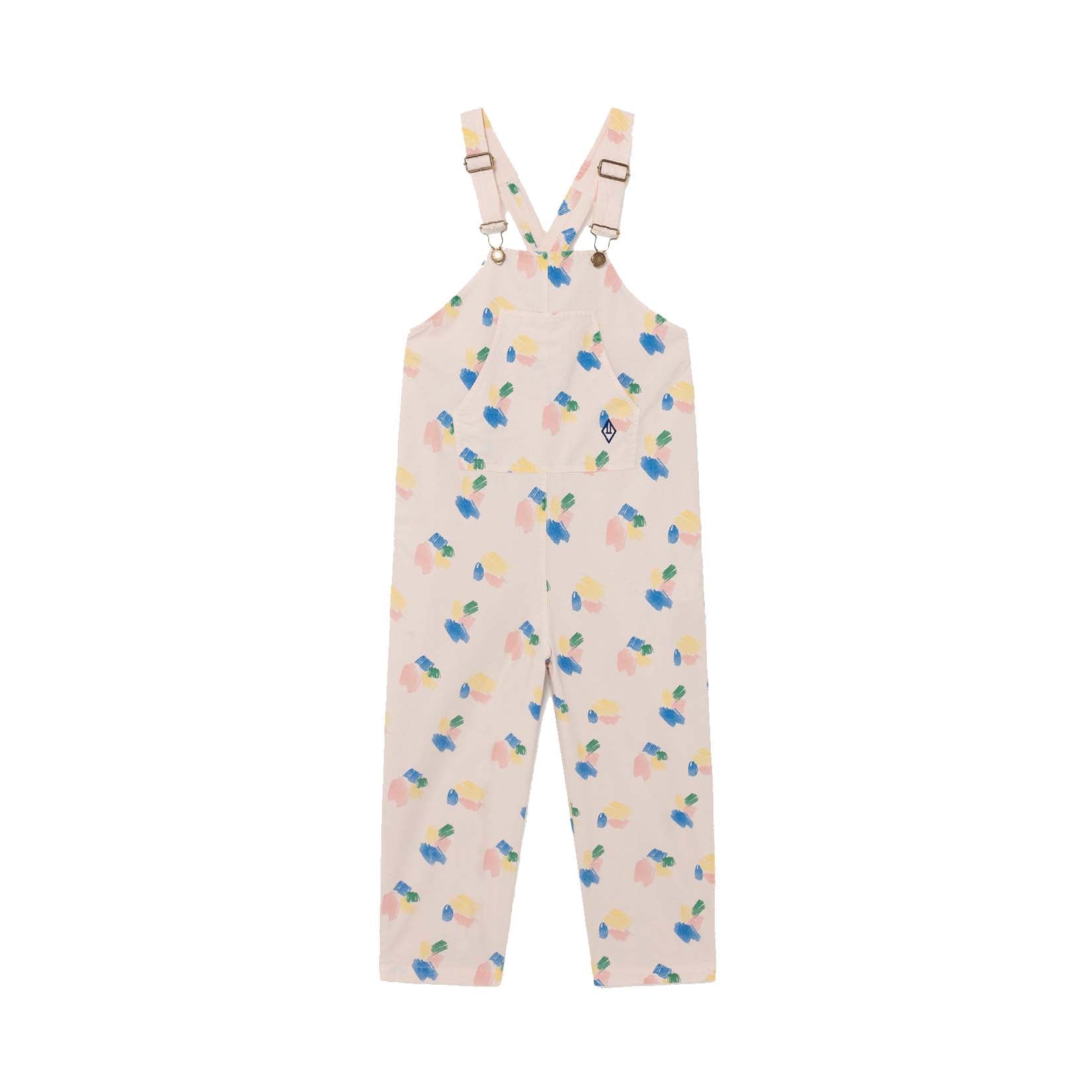 Girls White Painted Jumpsuit