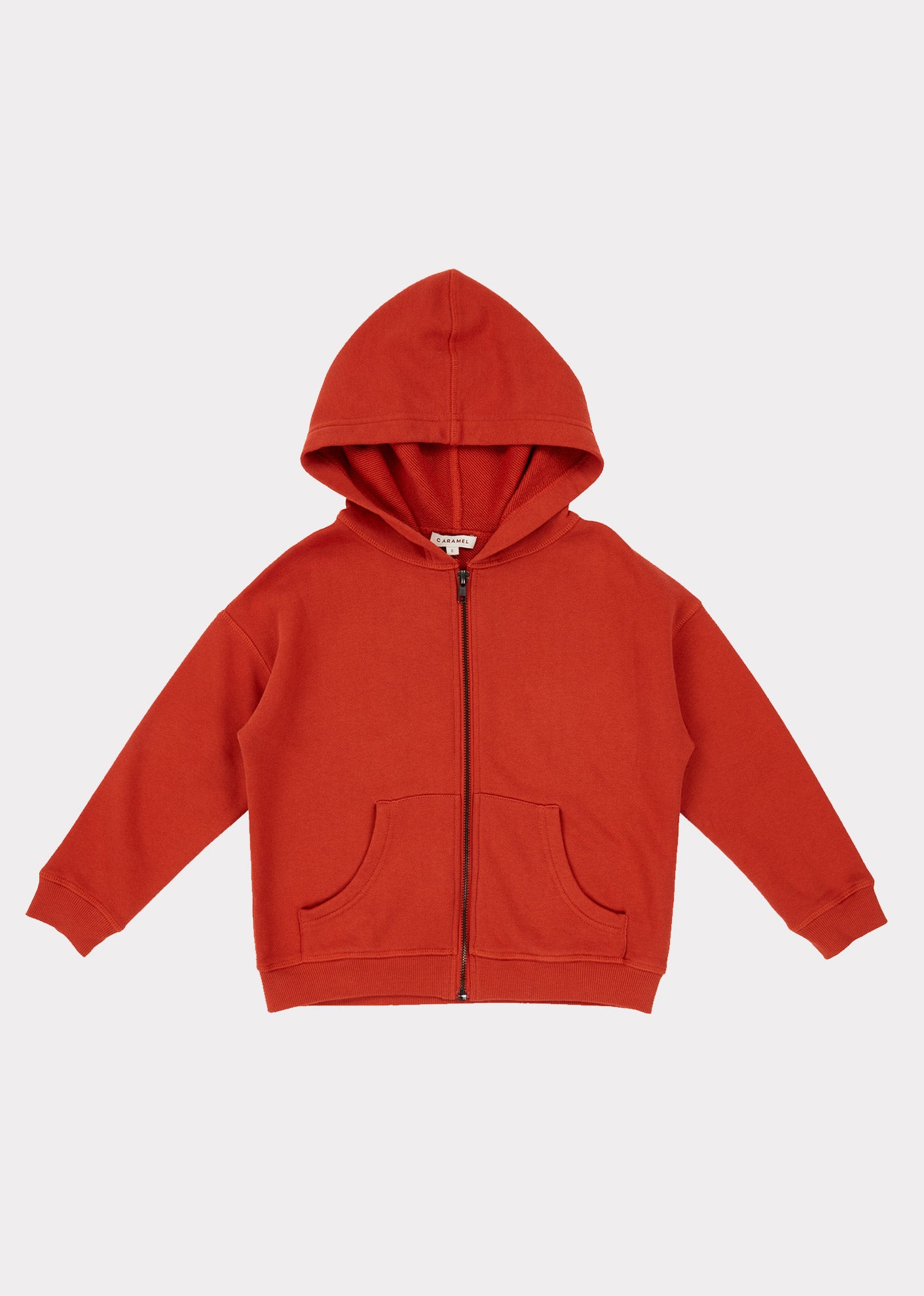 Girls Red Hooded Cotton Top