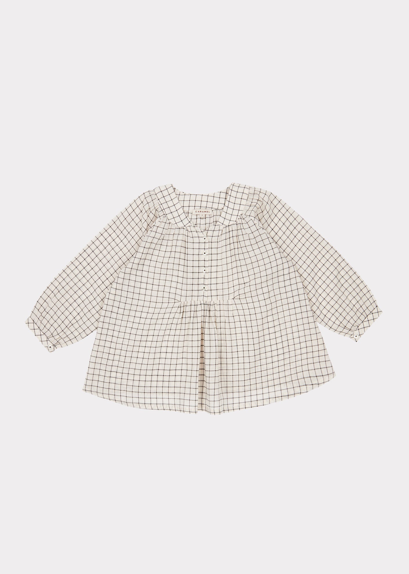 Girls Black & White Check Top