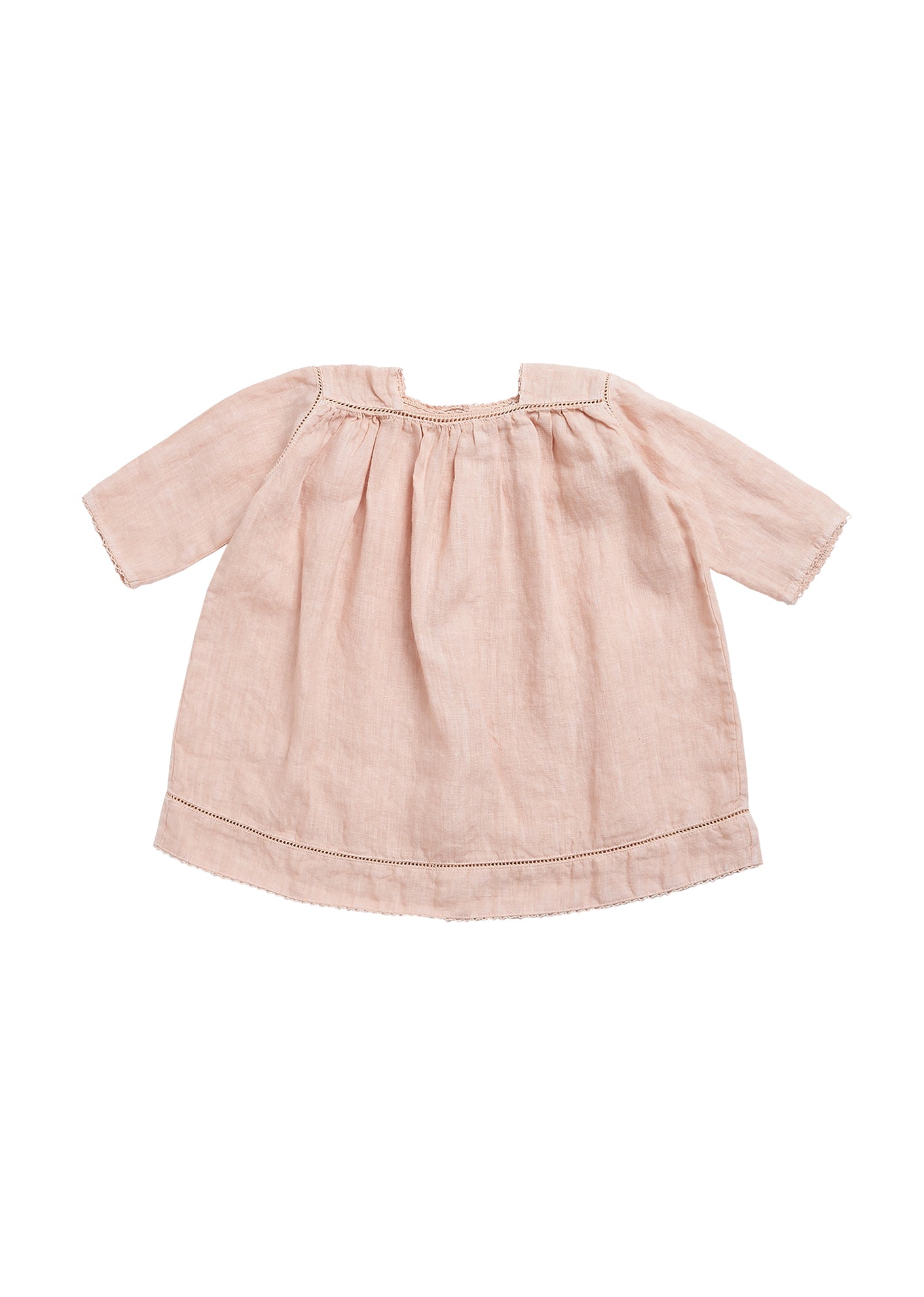 strapless open back dress Baby Girls Light Pink Dress