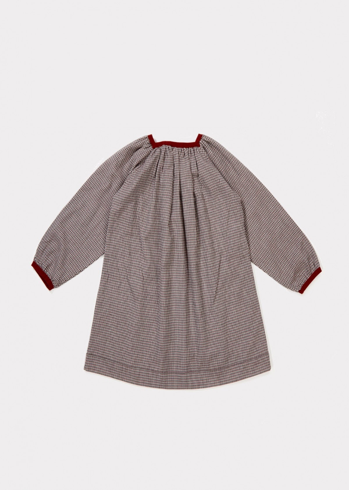 Girls Grey Checked Dress