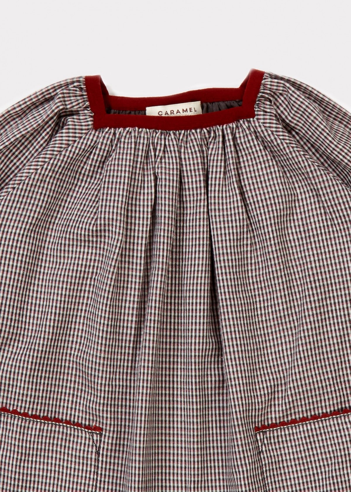 Girls Grey Checked Dress