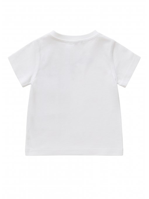 Baby Boys White Cotton T-shirt