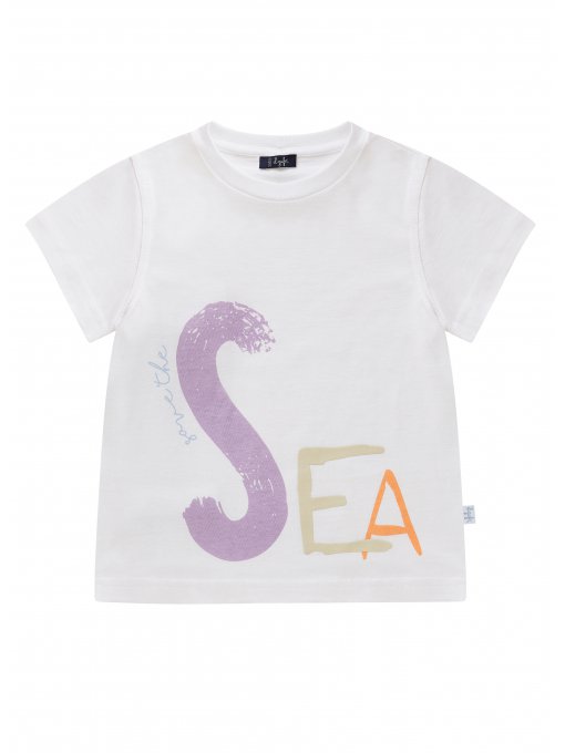 Boys White Cotton T-shirt