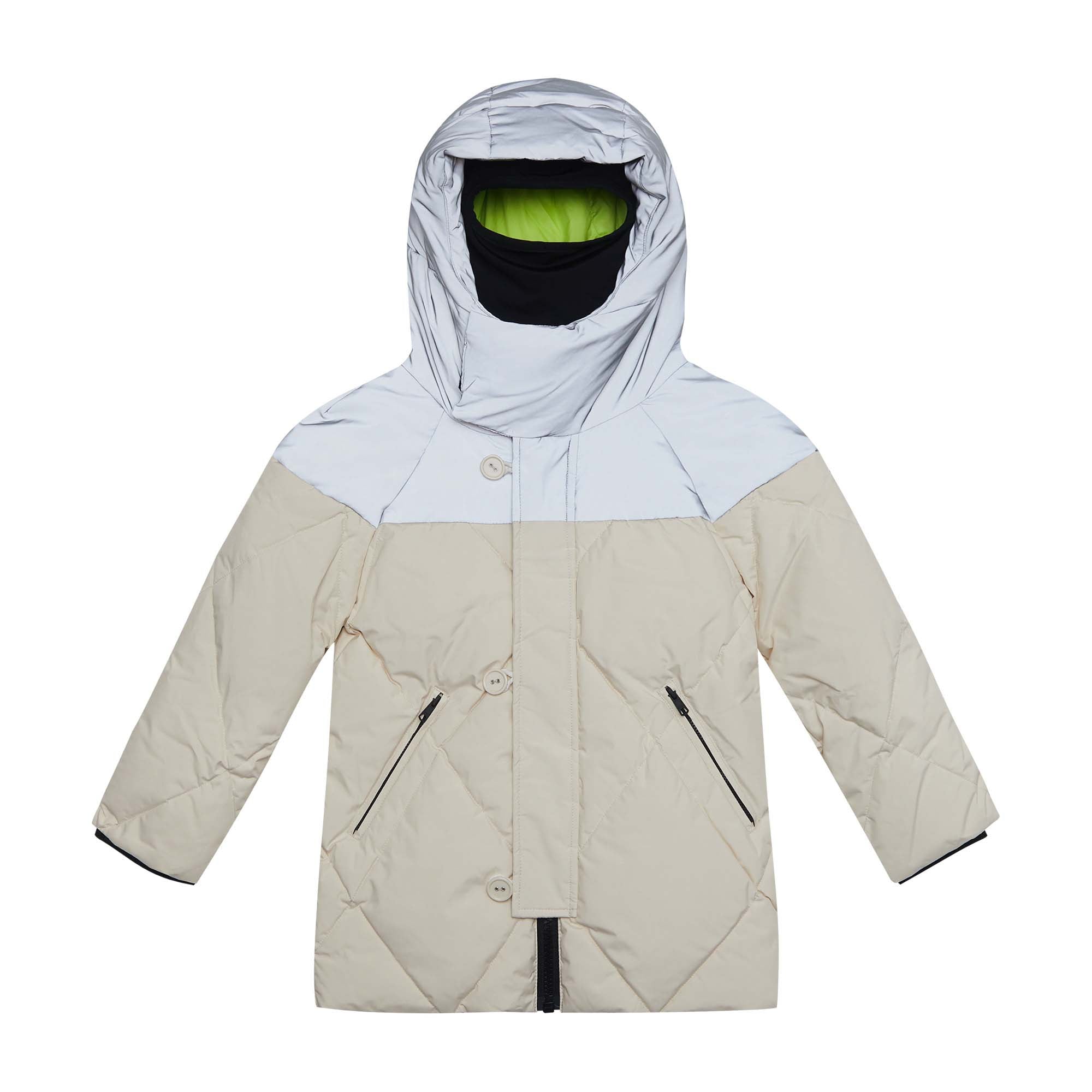 Girls White Padded Down Jacket