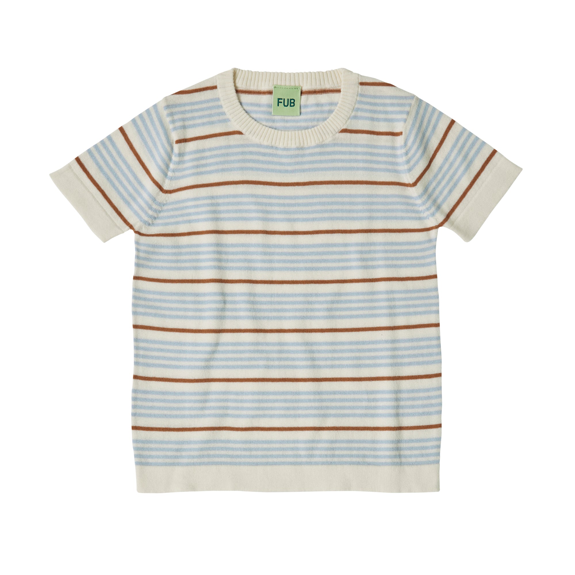 Boys & Girls Light Blue Stripes Cotton T-Shirt