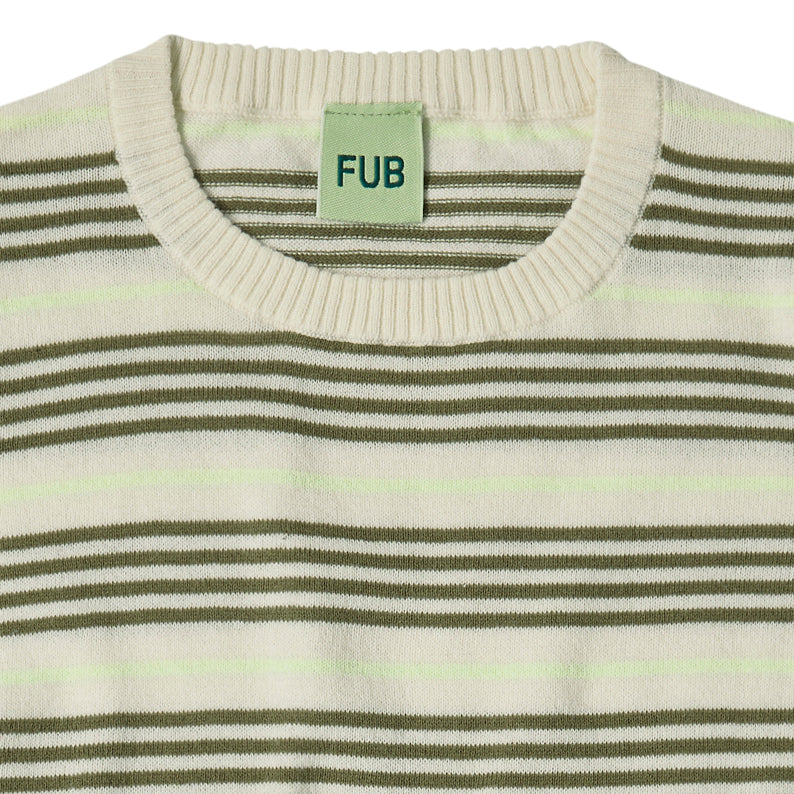 Boys & Girls Green Stripes Cotton T-Shirt