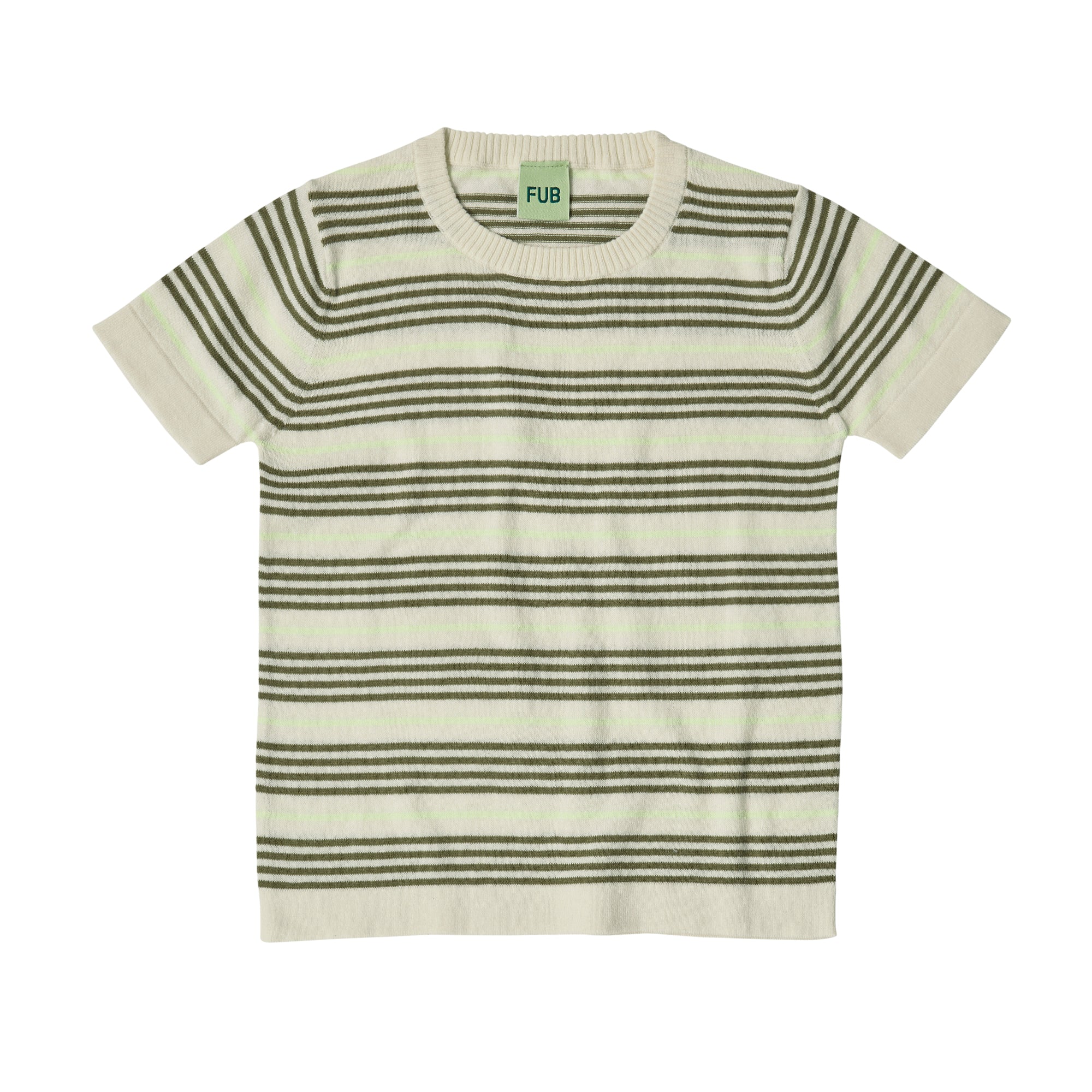 Boys & Girls Green Stripes Cotton T-Shirt