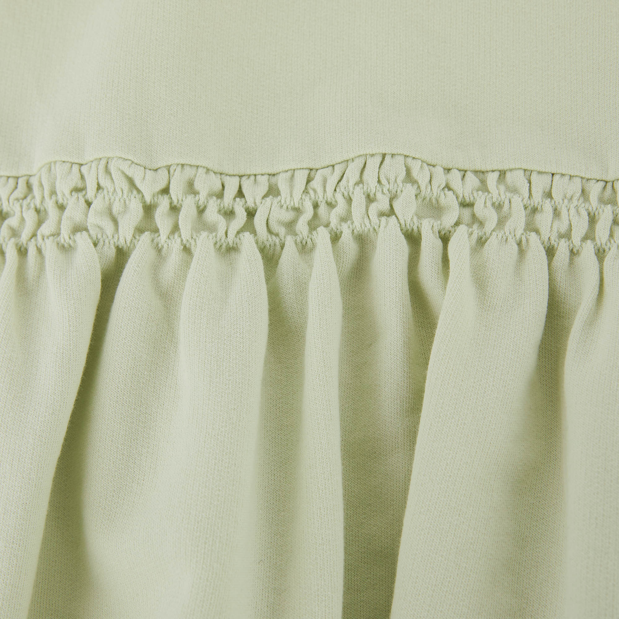 Girls Light Green Cotton Dress