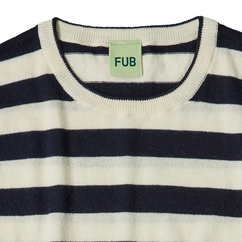 Boys & Girls Dark Blue Stripes Cotton T-Shirt