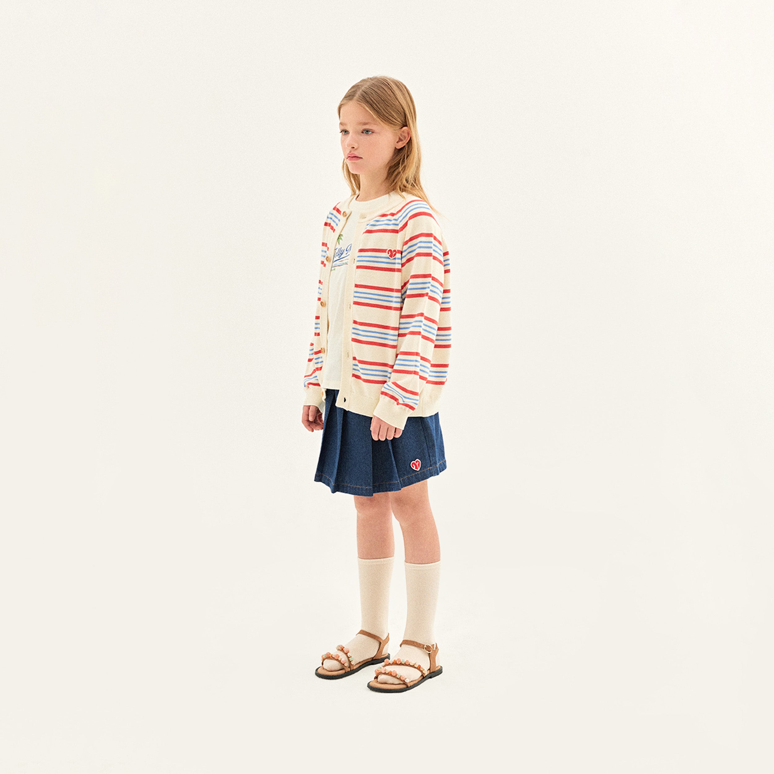 Boys & Girls Multicolor Stripes Cotton Cardigan