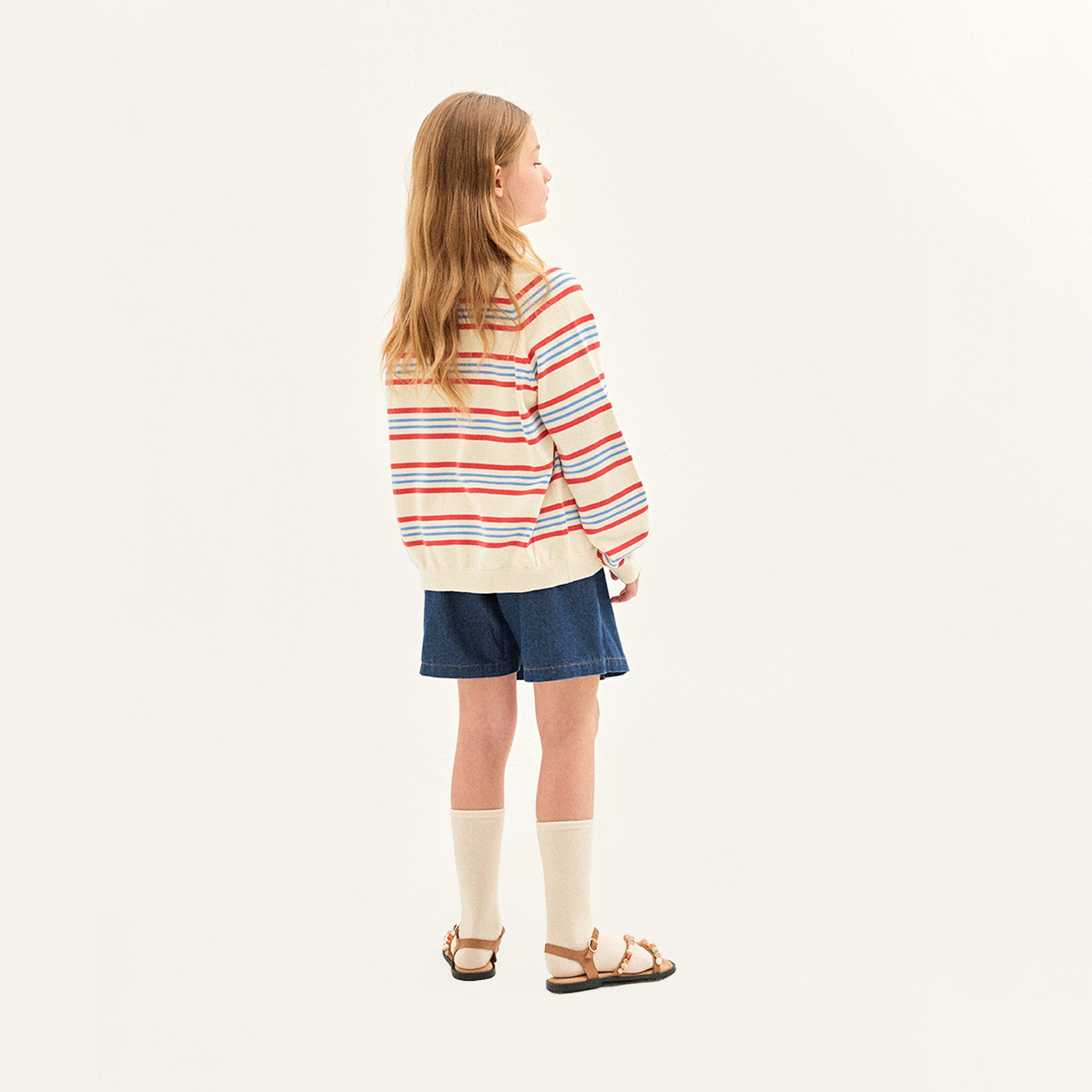 Boys & Girls Multicolor Stripes Cotton Cardigan