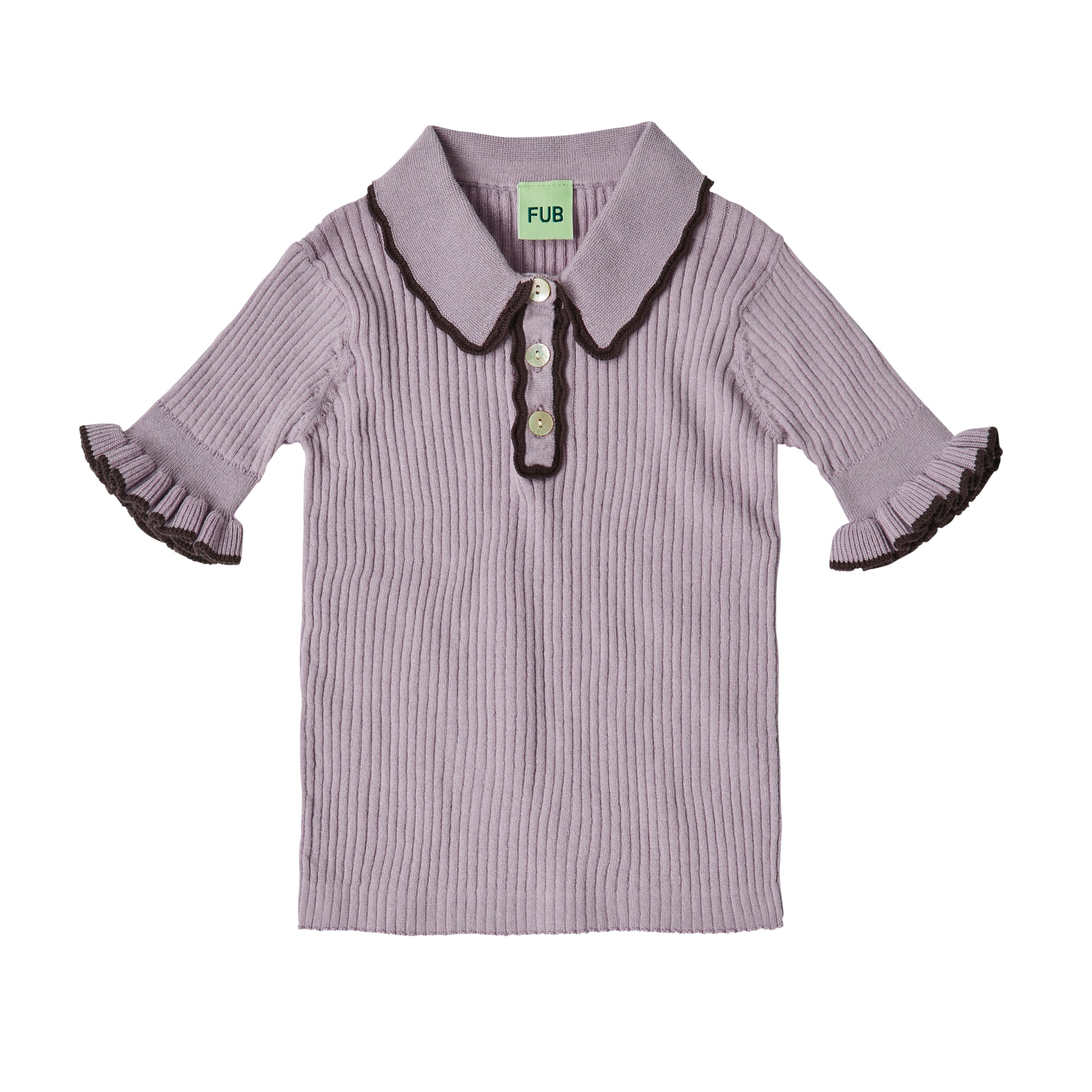 Girls Purple Cotton Polo Shirt