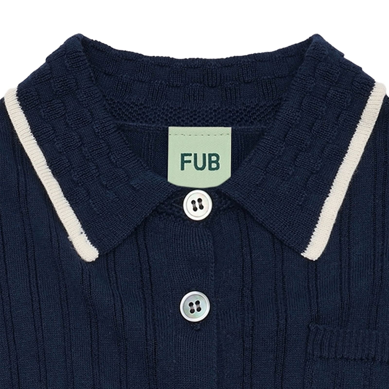 Boys & Girls Navy Cotton Knit Polo Shirt