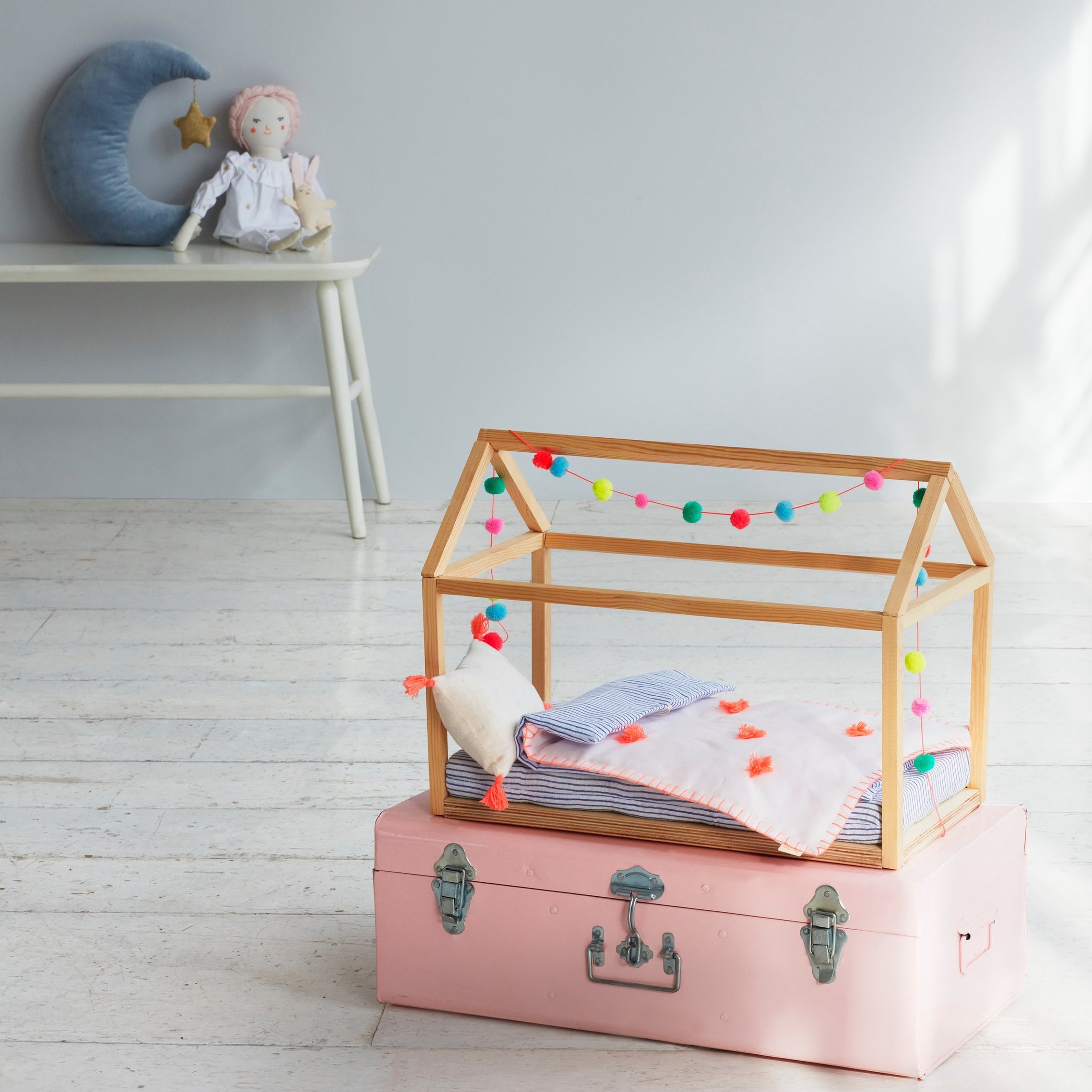 Doll Accessories - Wooden Bed