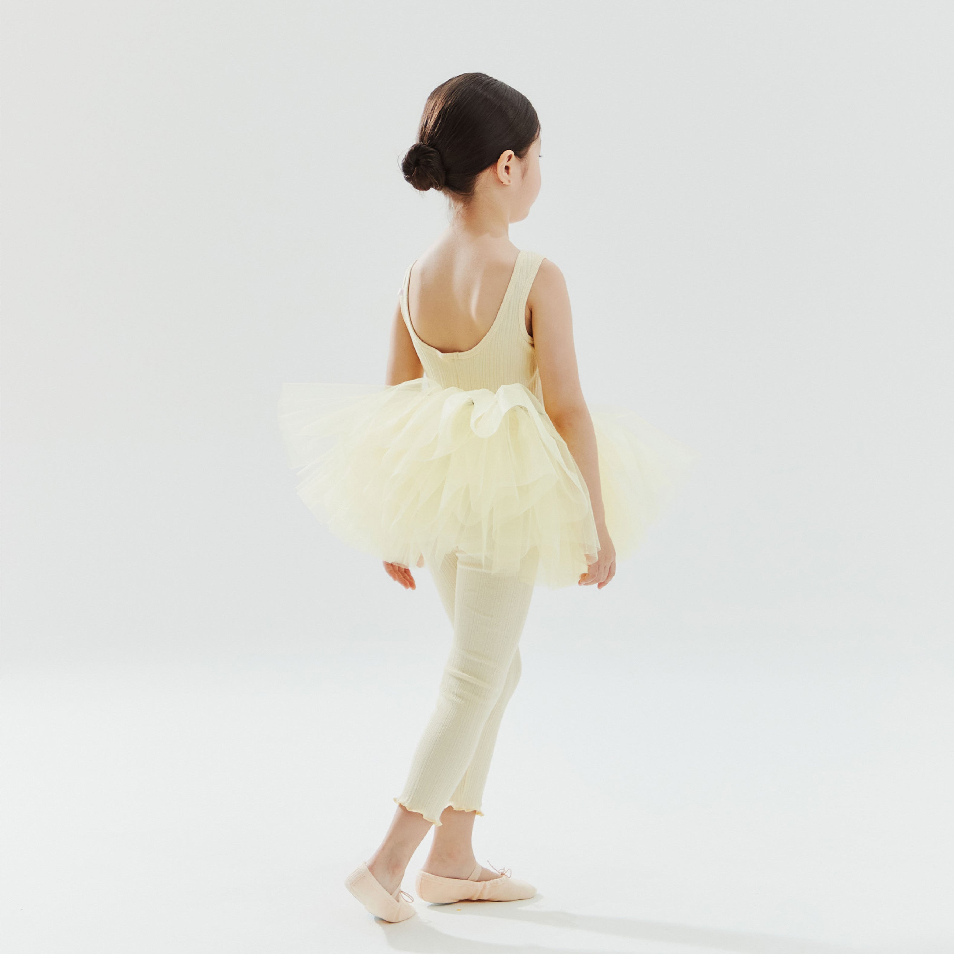 Girls Yellow Ballet Jumpsuit