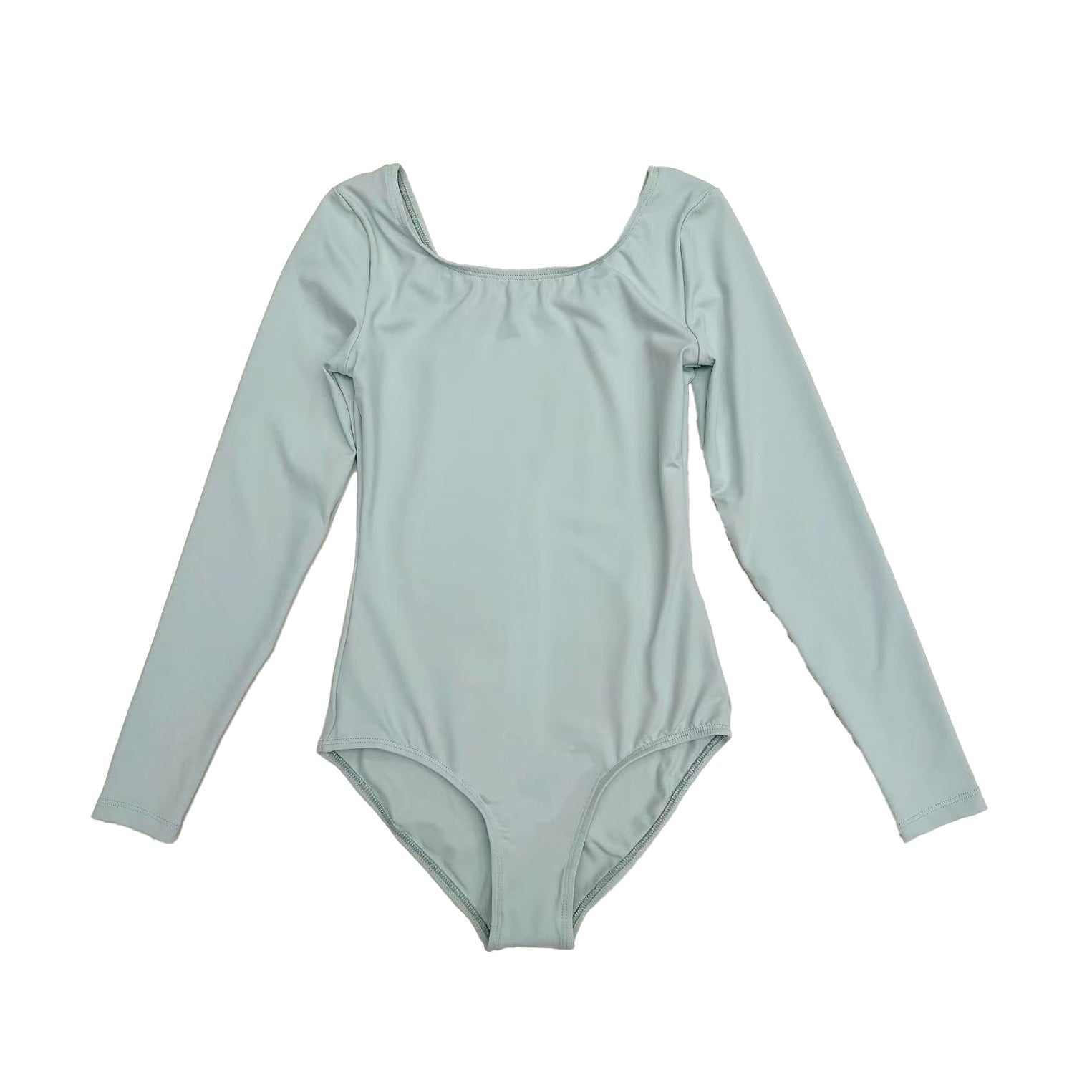 Girls Light Green"Inez"Long Sleeves Ballet Onesies(LUB282/SURF SPRAY)