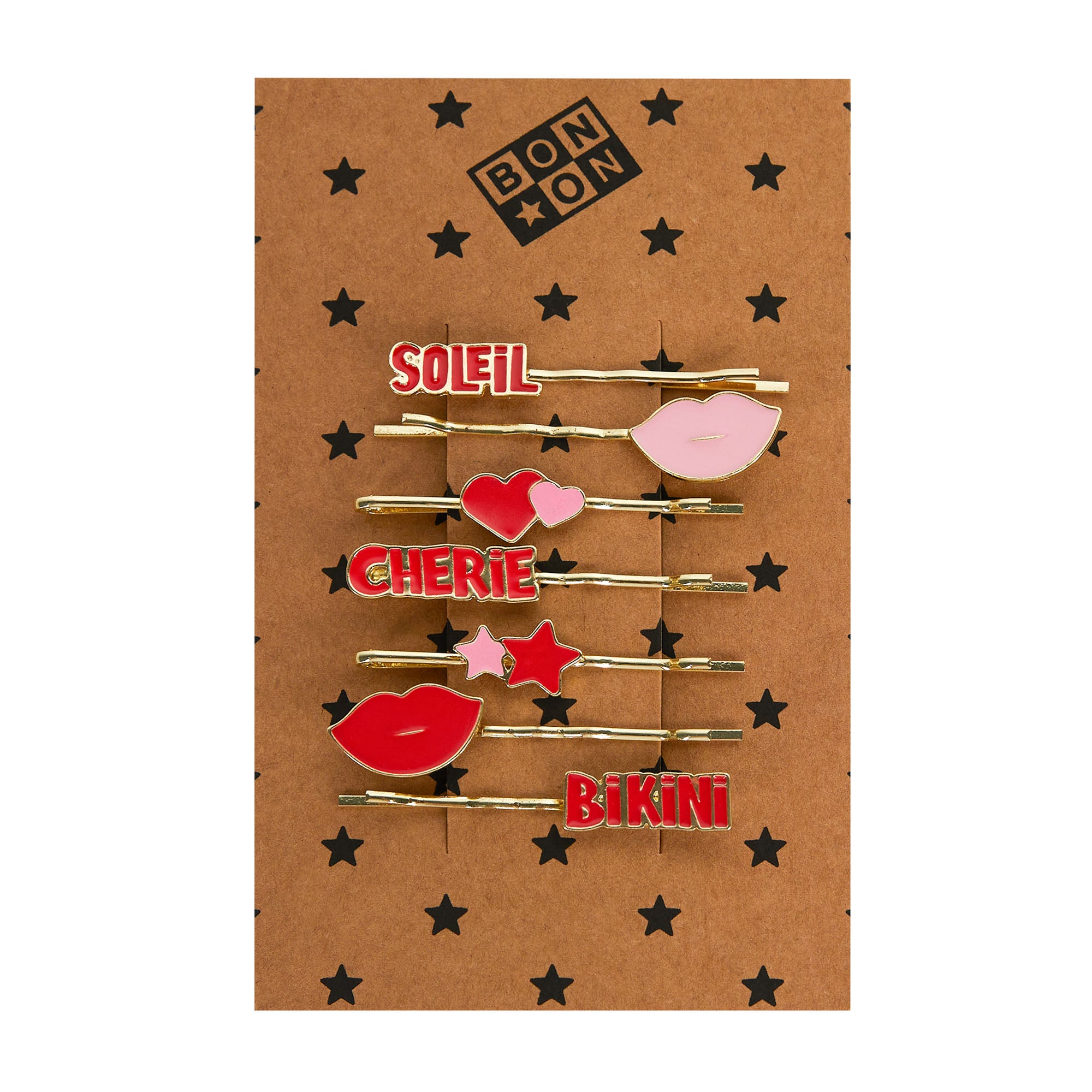 Girls Pink Logo Hair Clips