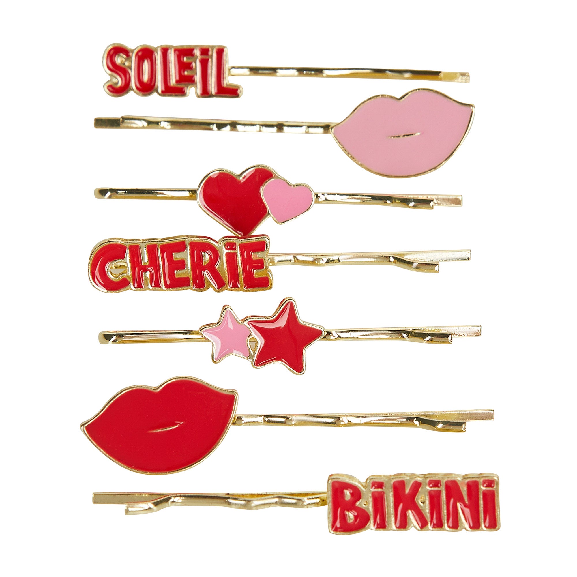 Girls Pink Logo Hair Clips